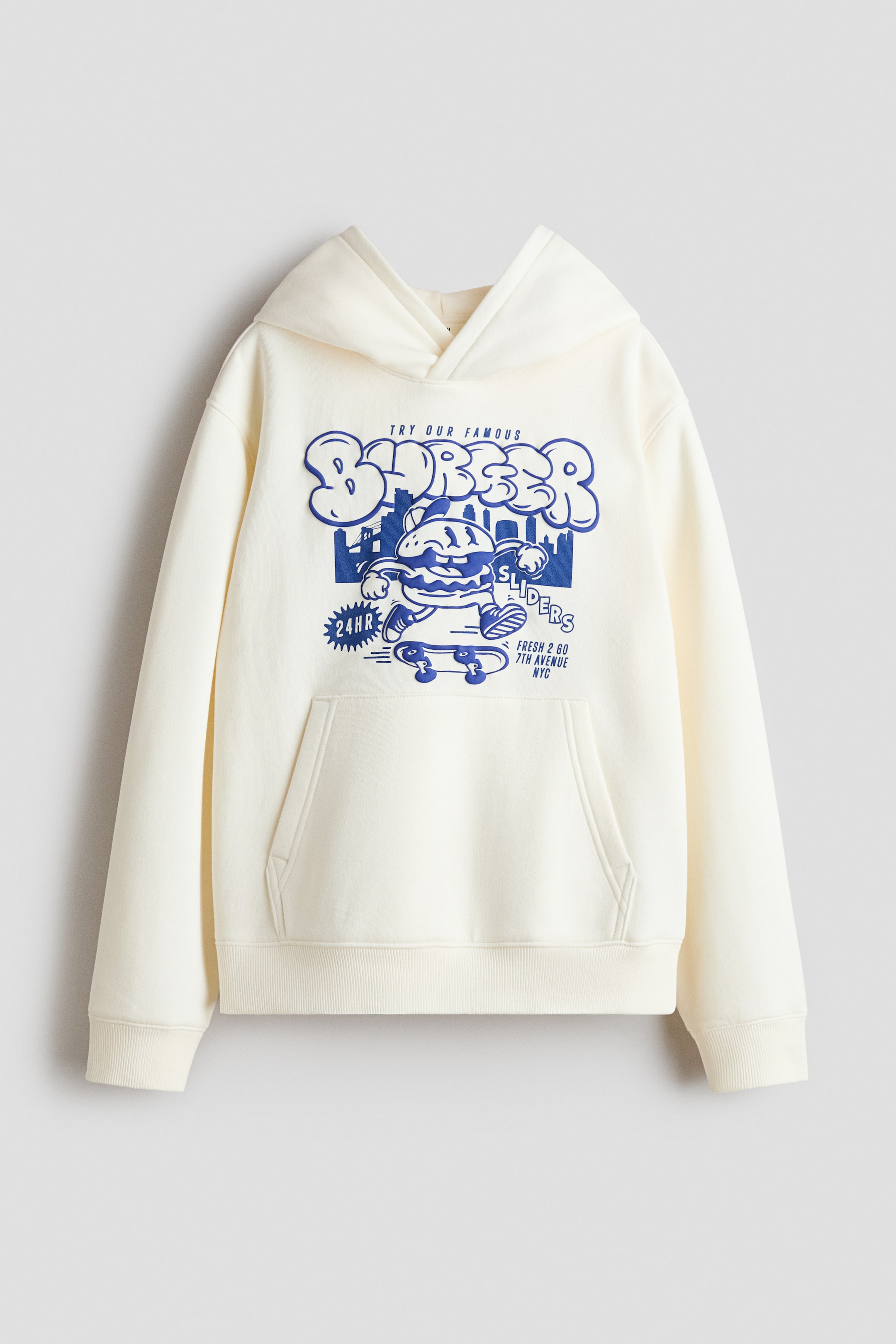 View larger image: Hoodie - Cream/Burger - Kids | H&M IN 1