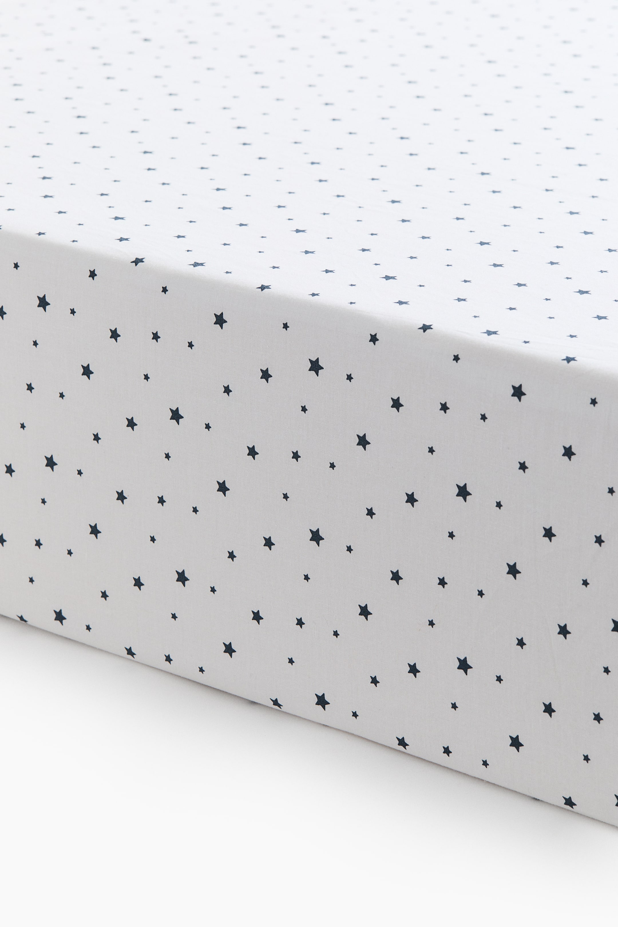 Ampliar la imagen: Sábana ajustable de algodón - White/Stars - Home All | H&M MX 1