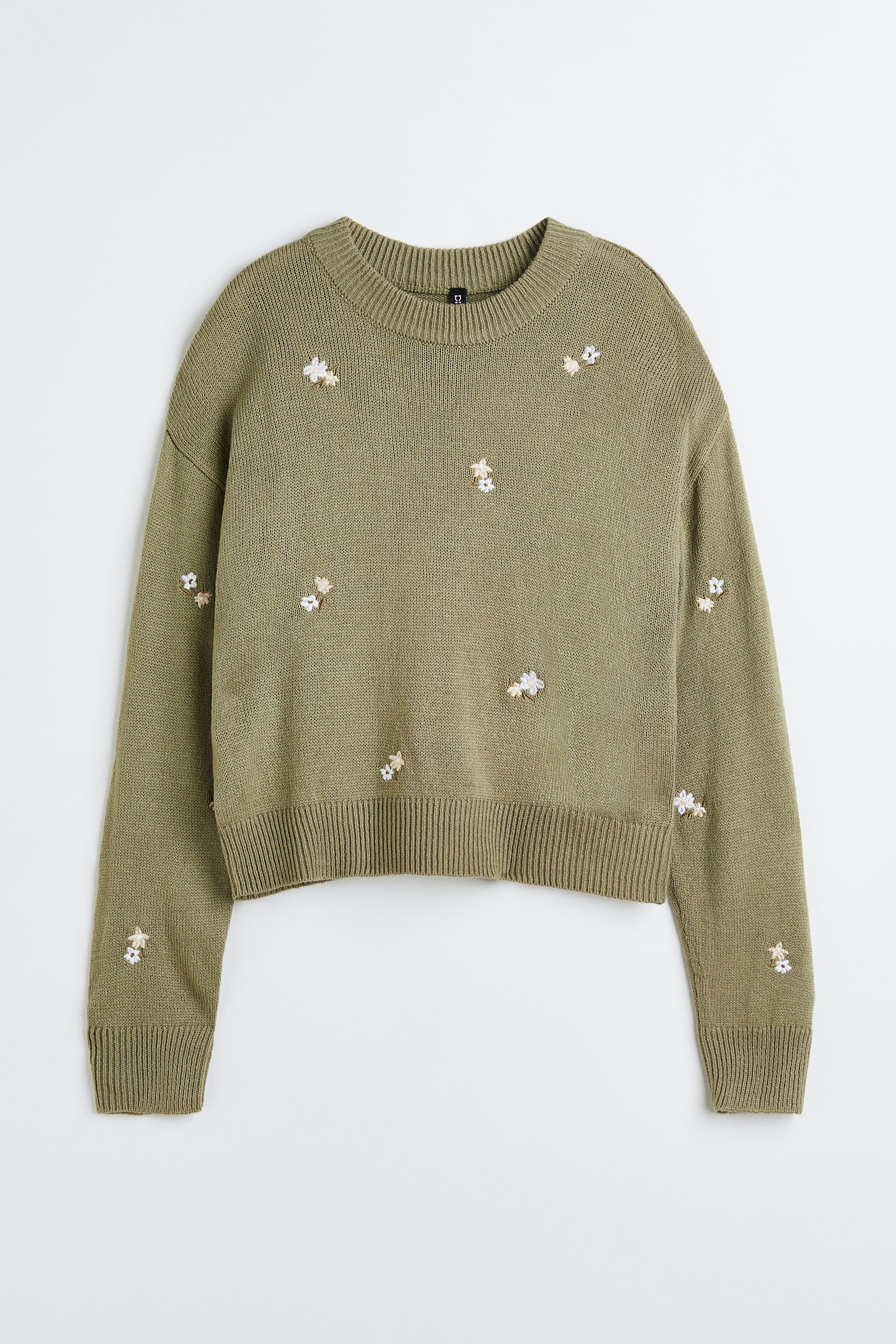 Jumper - Light khaki green/Flowers