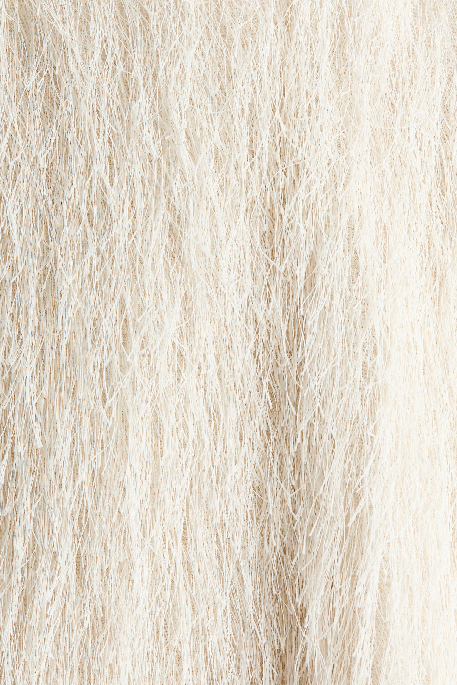 Fringed pencil skirt - Cream - 3