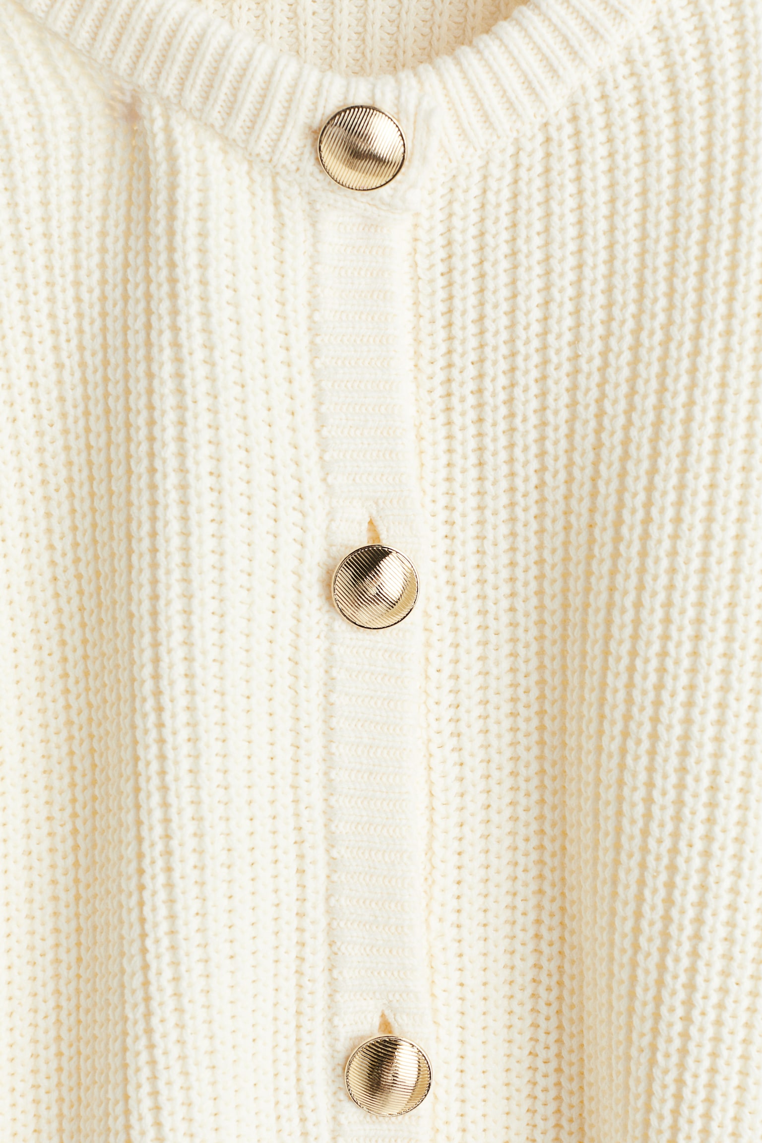 Rib-knit cardigan - Cream/Black/Navy blue - 5