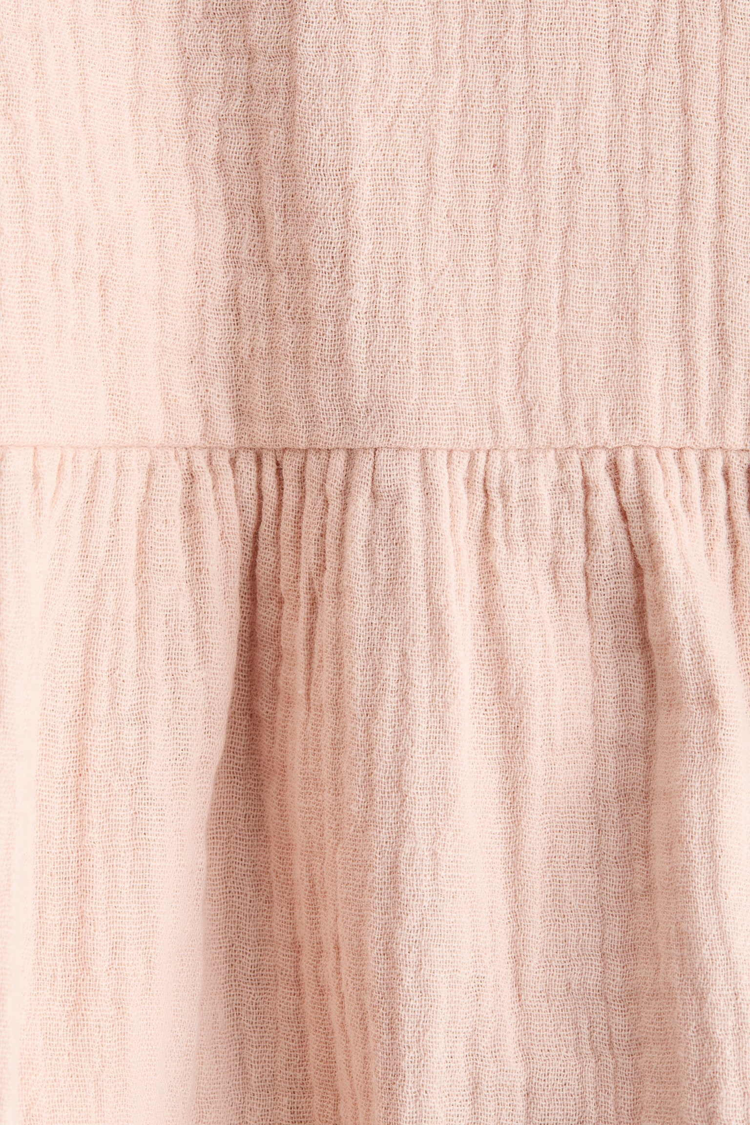 Klänning i bomullsmuslin - Persikorosa - 4