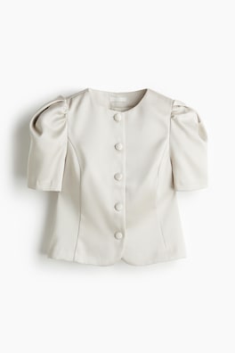 Blus med puffärm