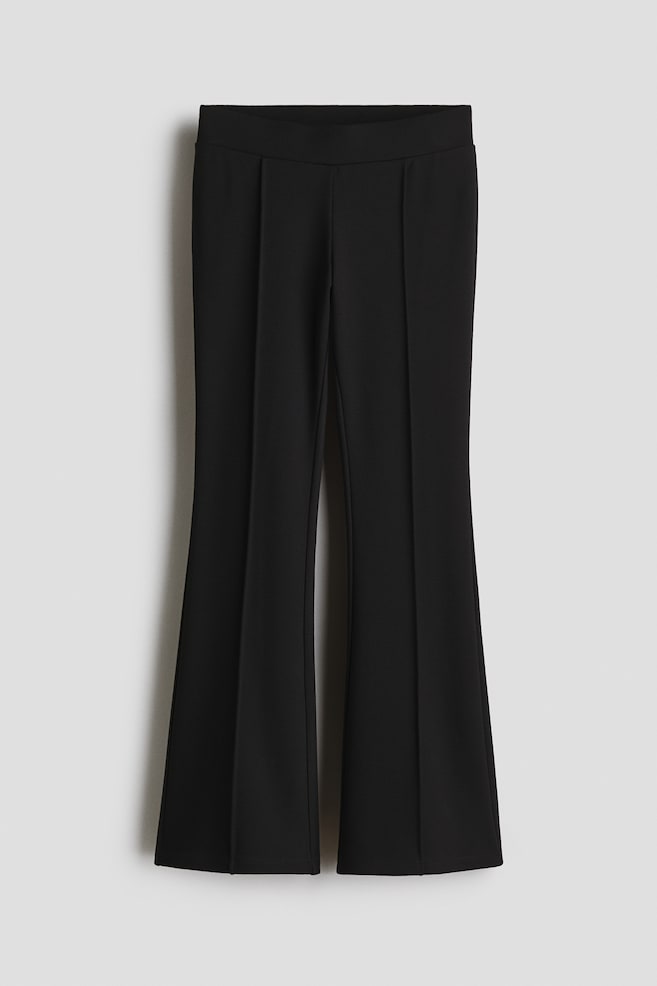 Flared Viscose-Blend Leggings - Black - 1