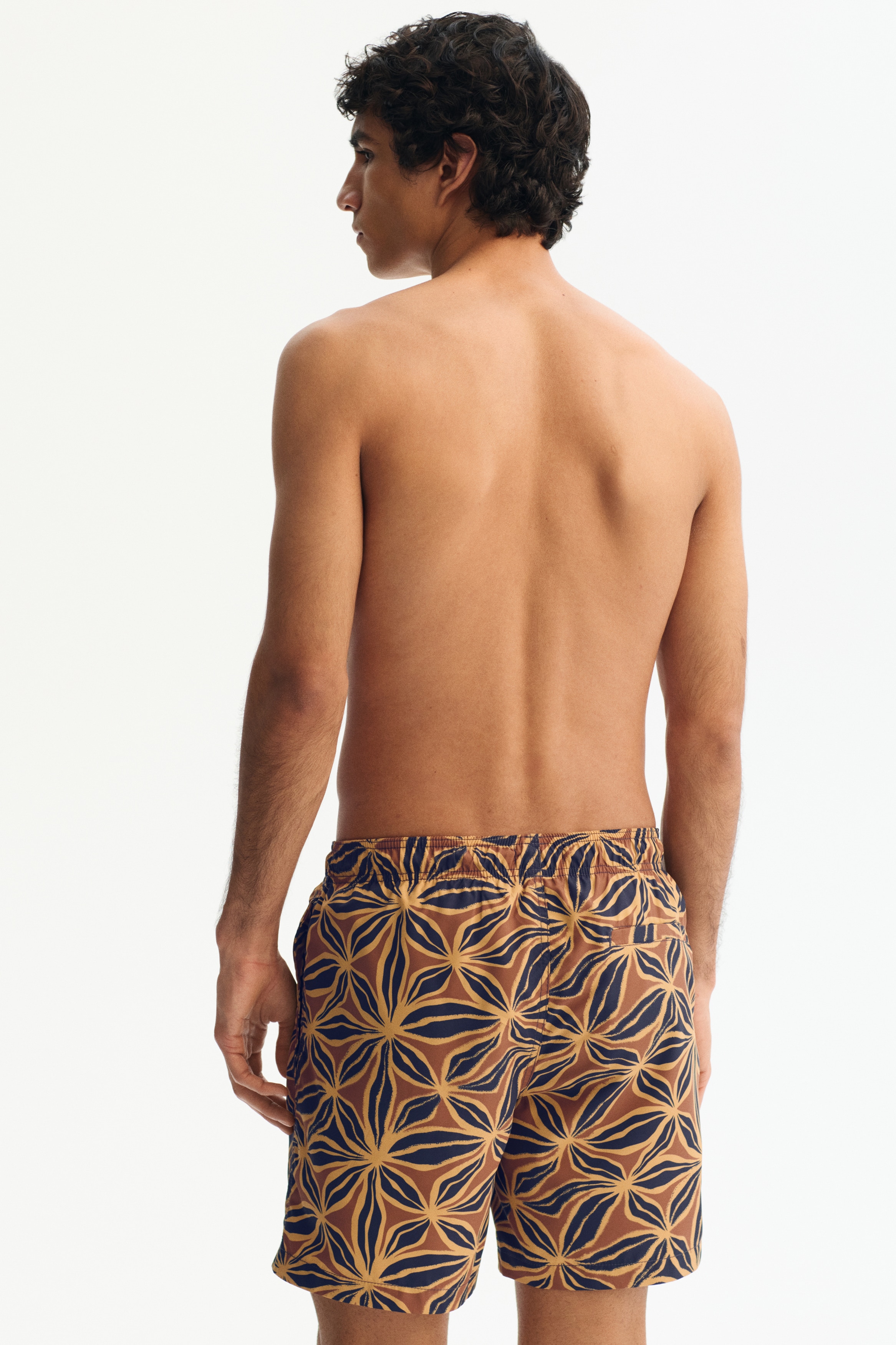 Patterned swim shorts