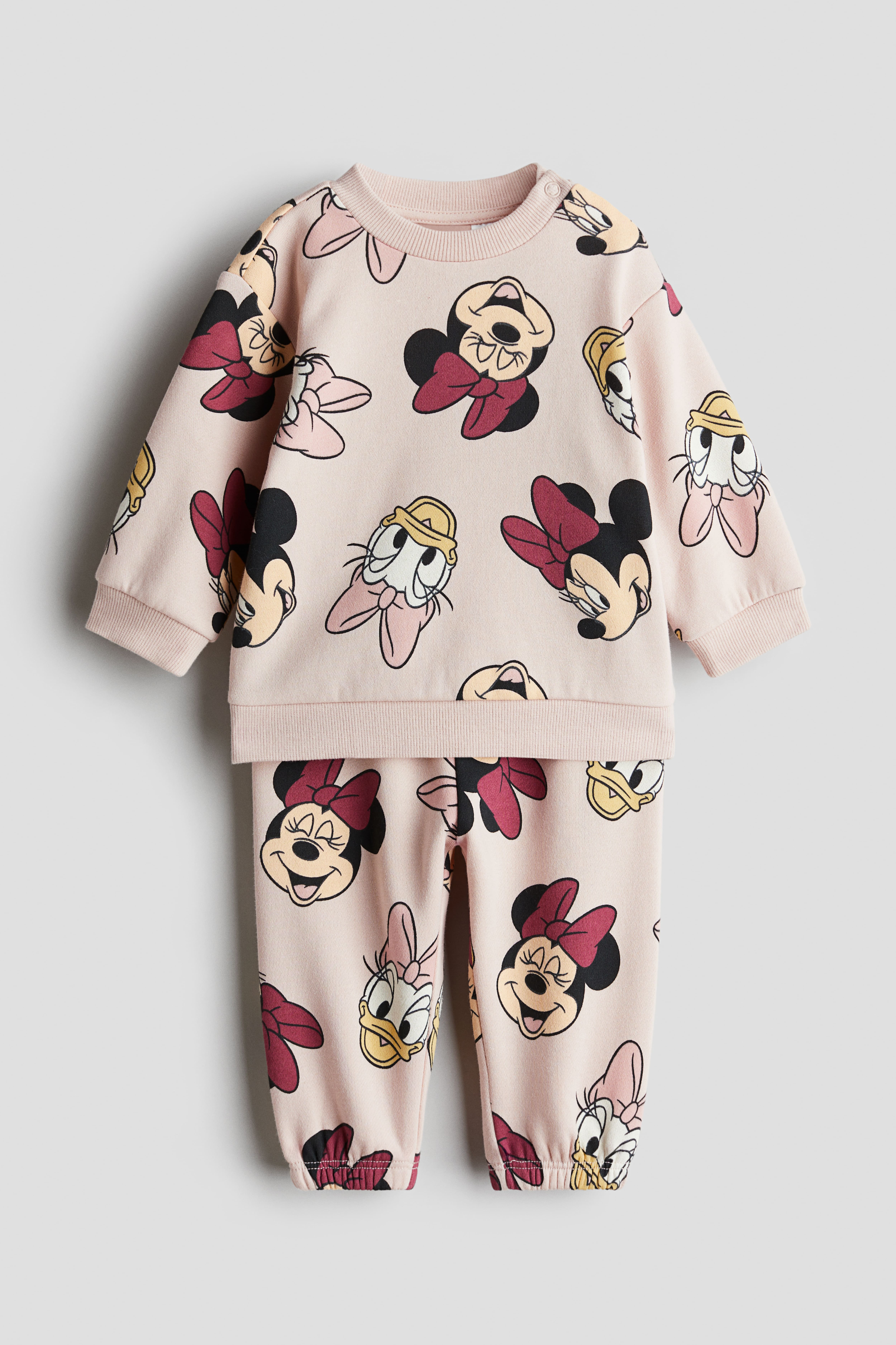 2 piece Set with Motif Light pink Minnie Mouse Kids H M CA