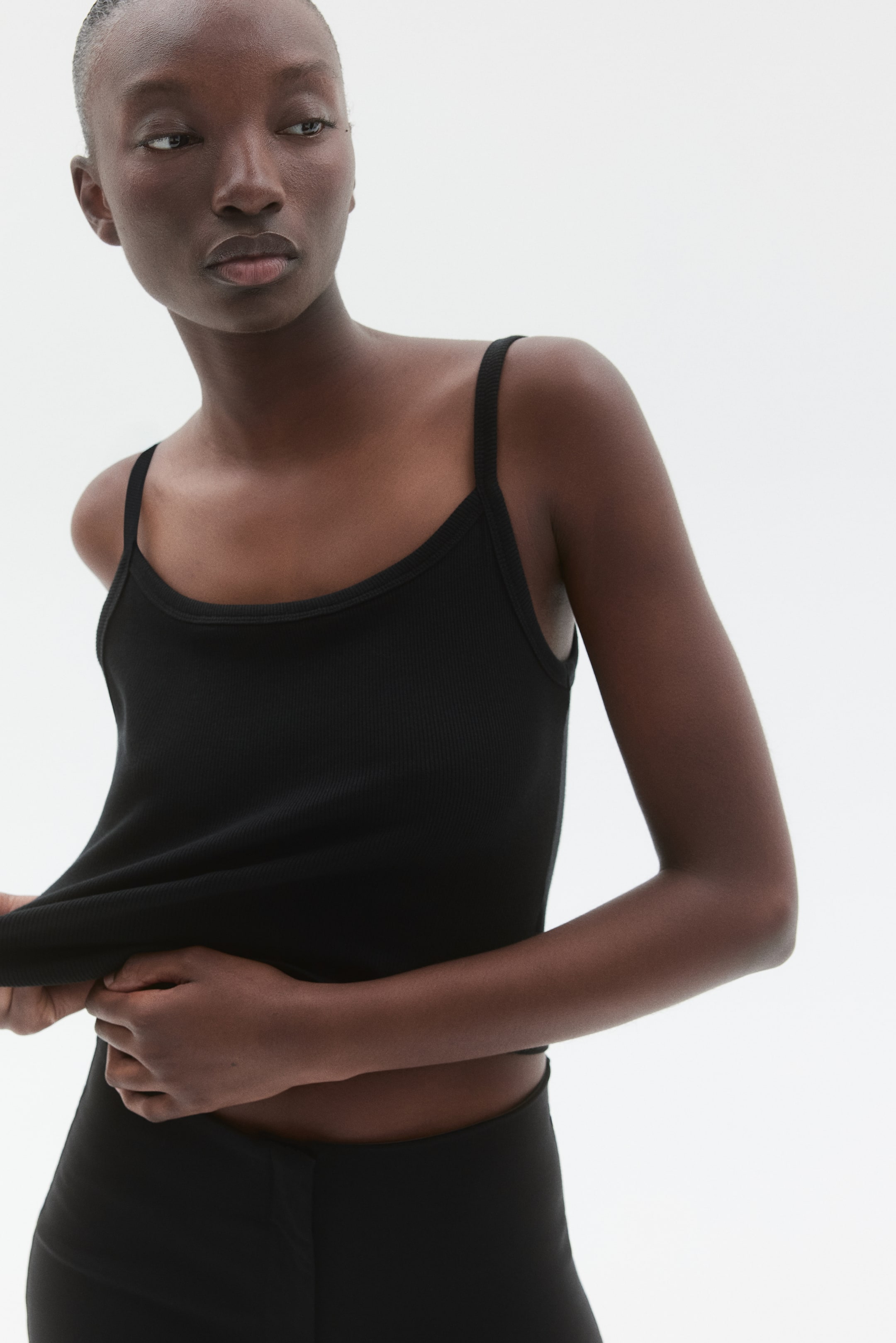 Ribbed Cotton Tank Top