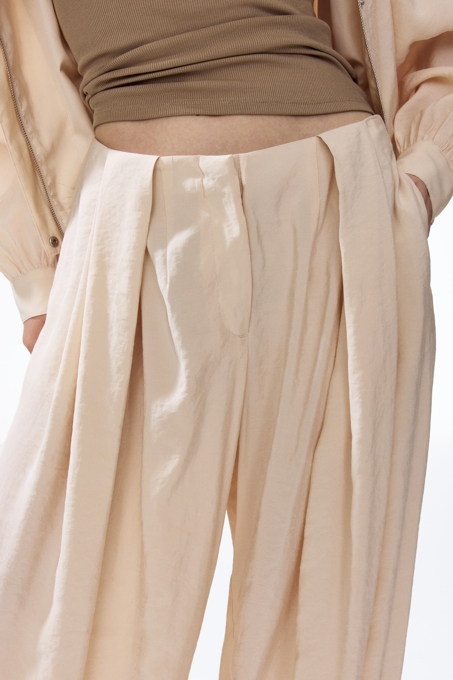 Balloon-Leg Modal Pants - 3