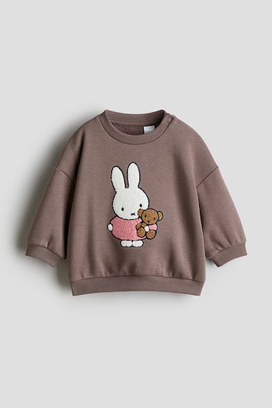 プリント裏起毛スウェットシャツ