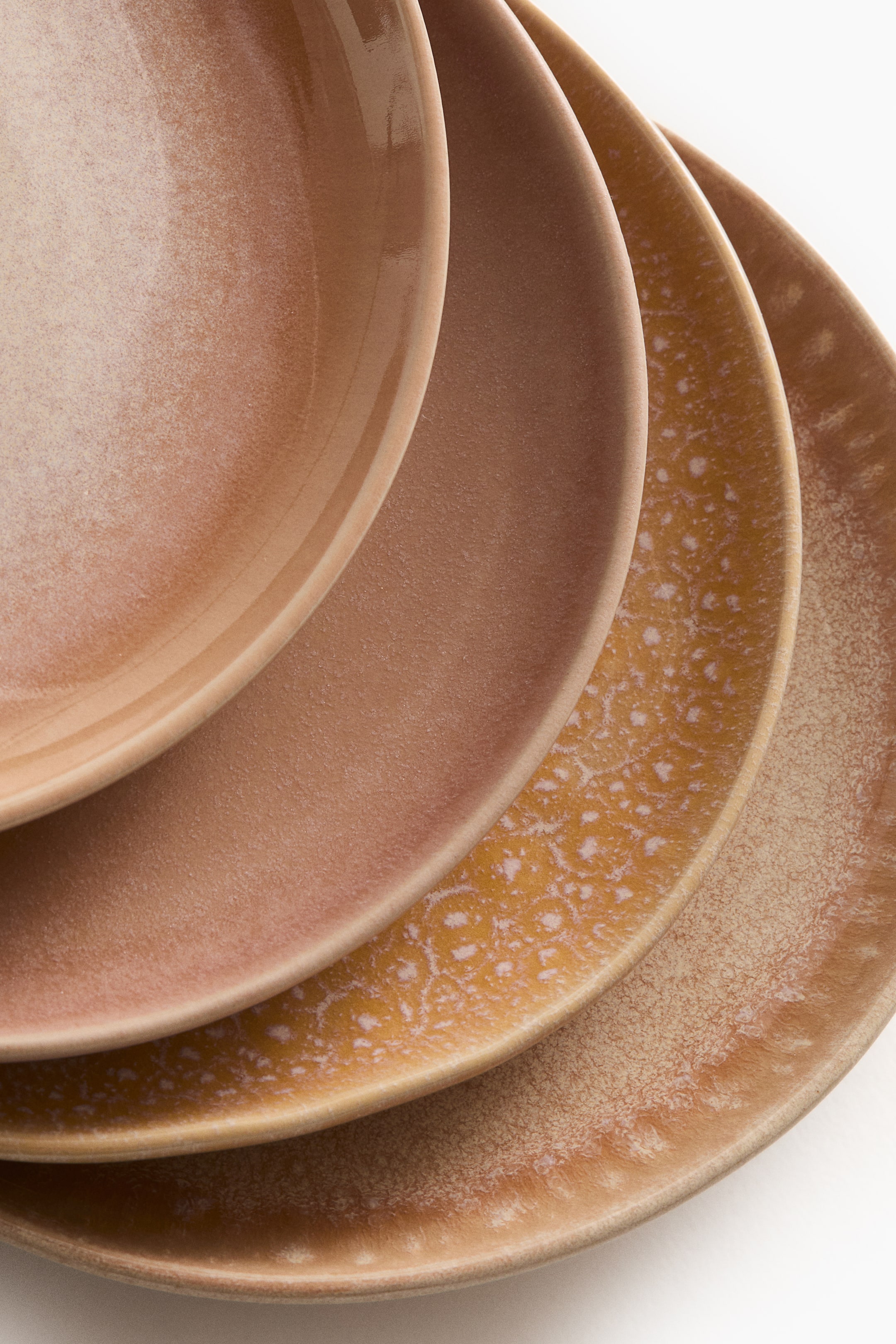 Lot de 4 mini assiettes en grès cérame