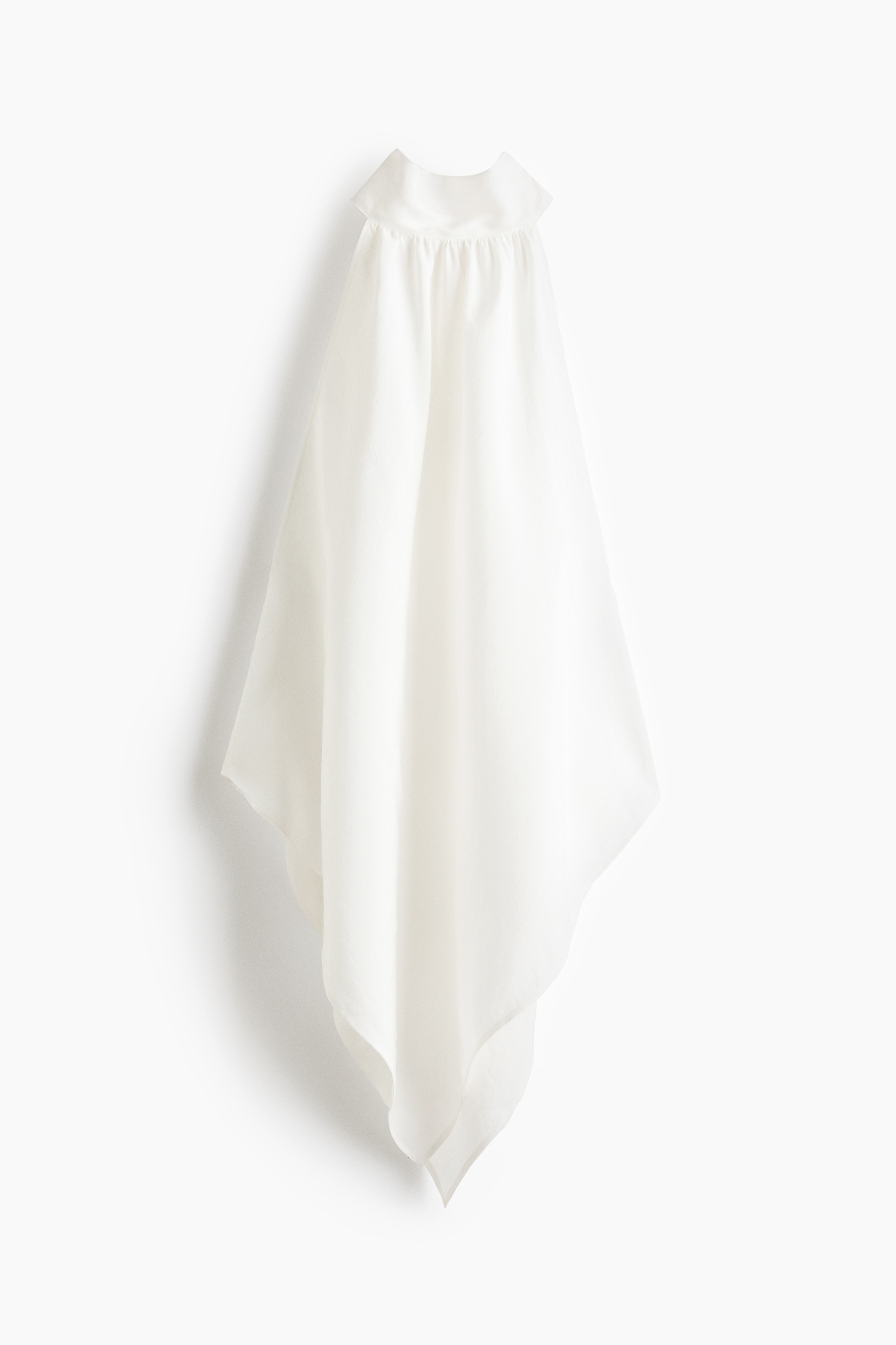 Halterneck top - Ivory/White/Light beige/Black patterned