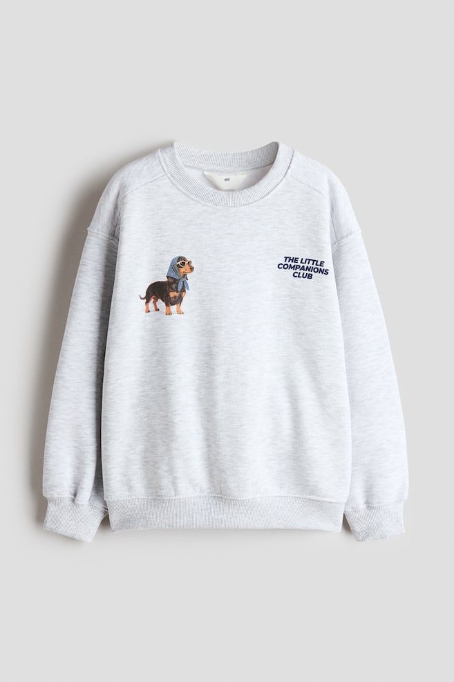 Loose-fit printed sweatshirt - Light grey marl/Dachshund/Dark red/Adore/Cream/Teddy bear/White/Paris/Pale blue/Bear Club/Dusty lilac/Dreamer/Light blue/Milano/Pink/Everyday Magic - 1