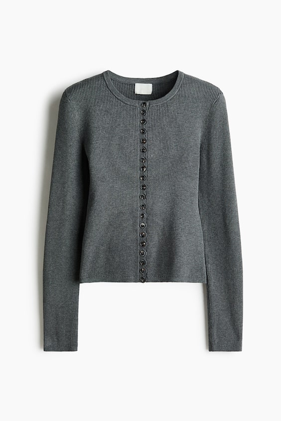 Женские кардиганы H&M Ribbed Cardigan