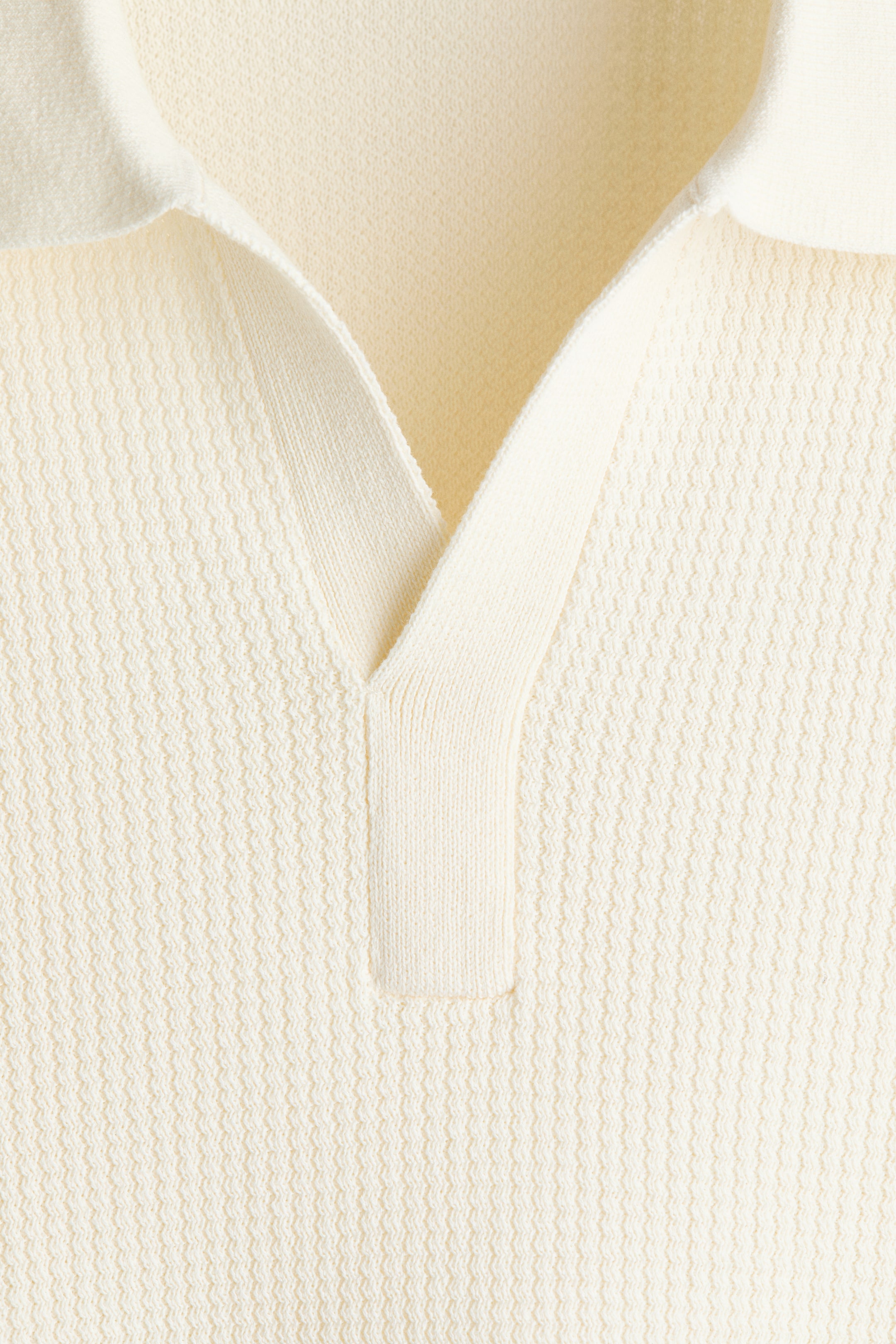 Мужские рубашки H&M Regular-Fit Cable-Knit Polo Shirt — фото 6