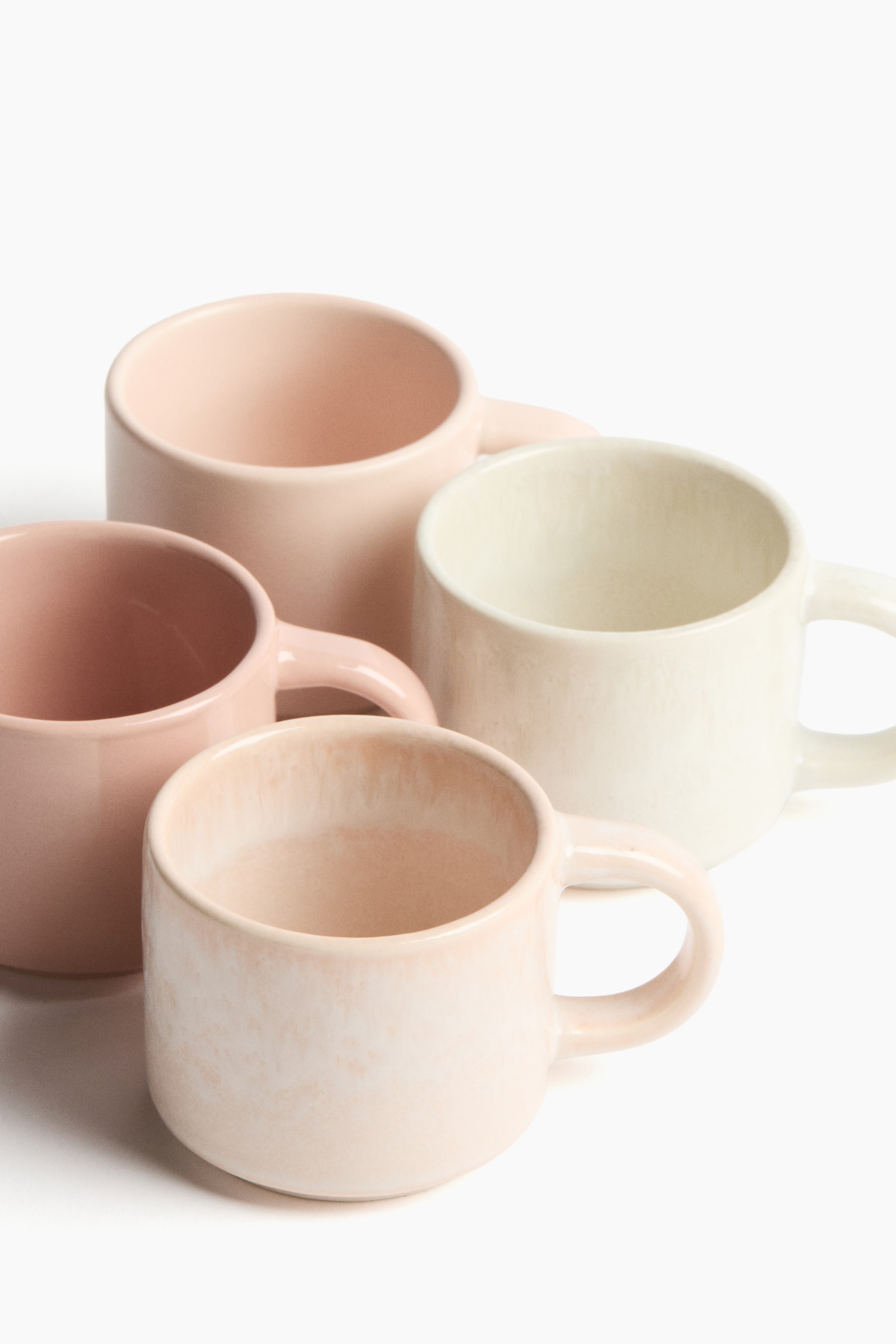 4-pack stoneware espresso mugs - Light pink - 3