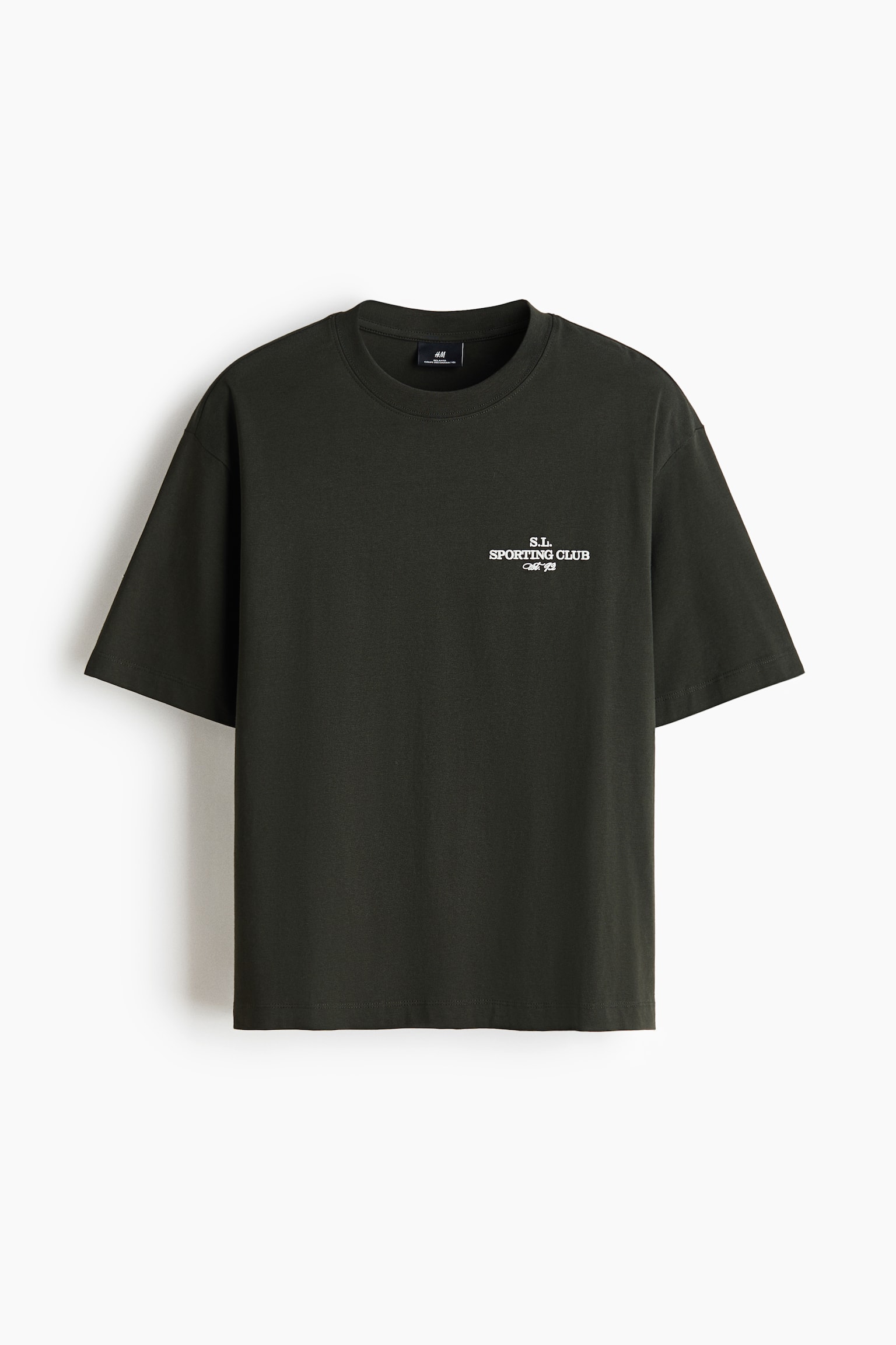 Relaxed Fit Printed T-shirt - Dark khaki green/Sporting Club/Black/Balance/Ivory/Mountains/White/Alpine