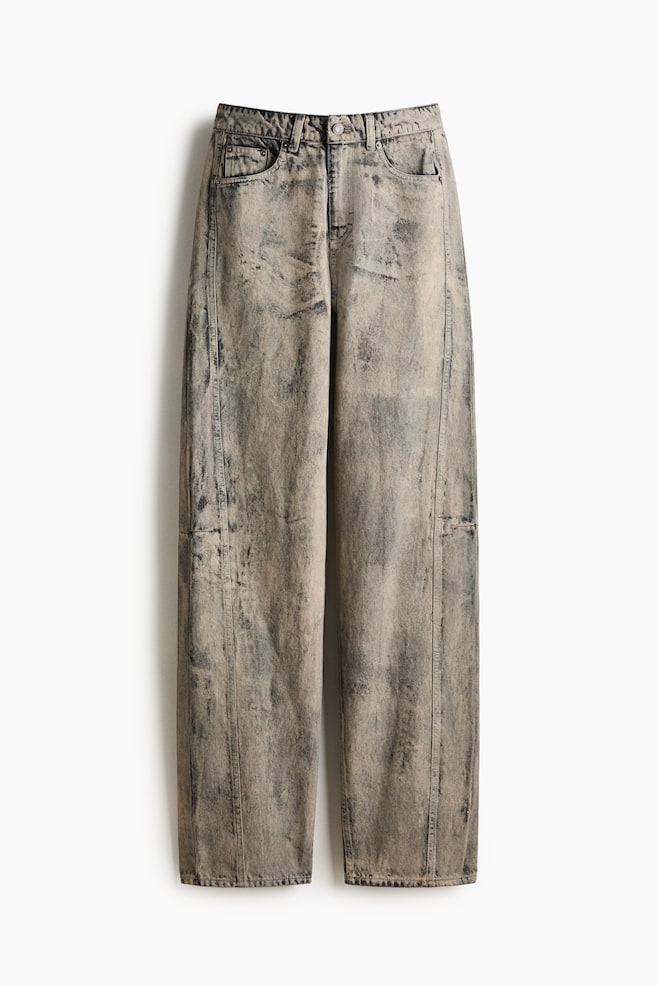 Jeans met geverfde look - Grijs - 1