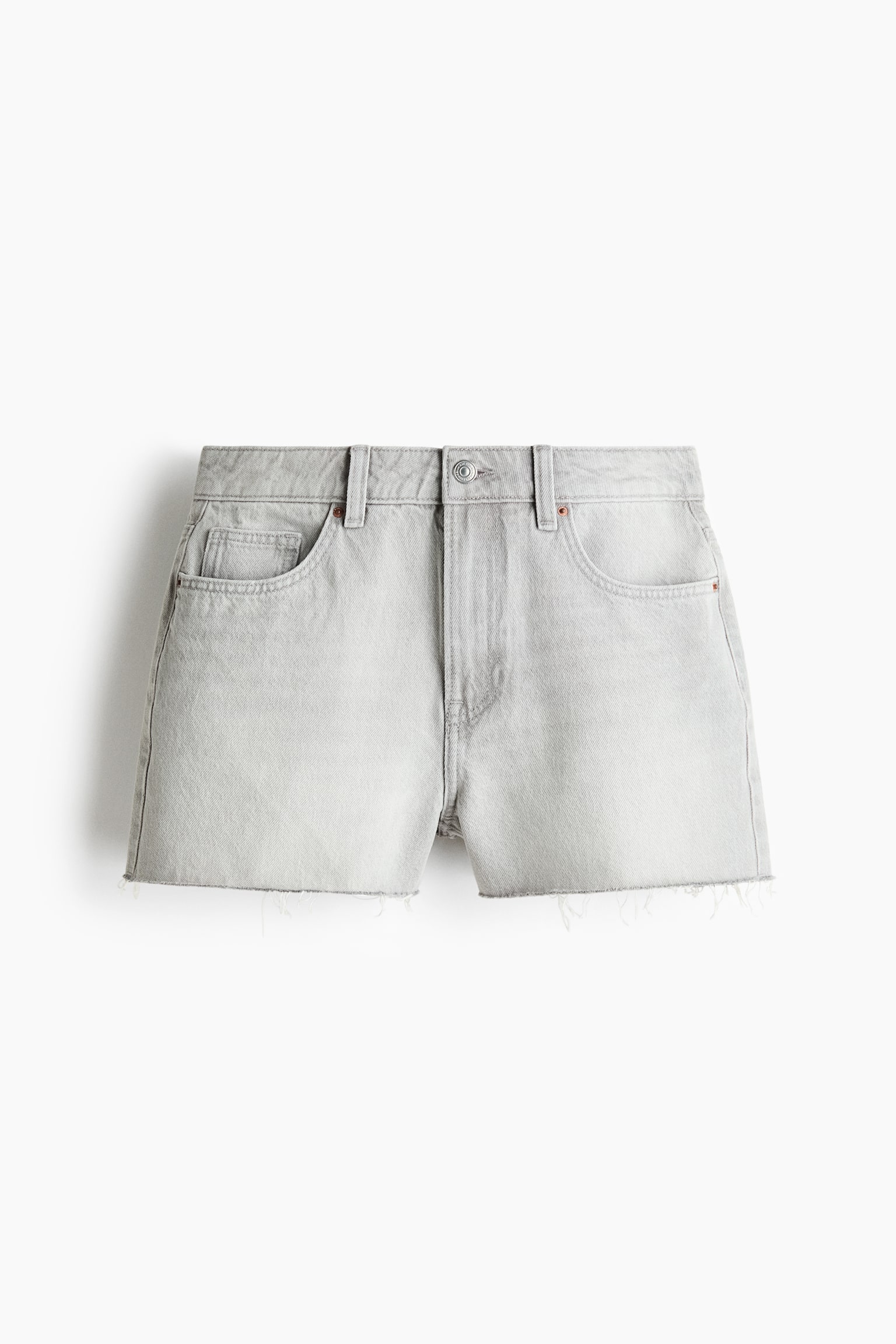 Jeansshorts med rå kant - Ljusgrå/Ljus denimblå/Denimblå/Ljusrosa/Crèmevit - 1