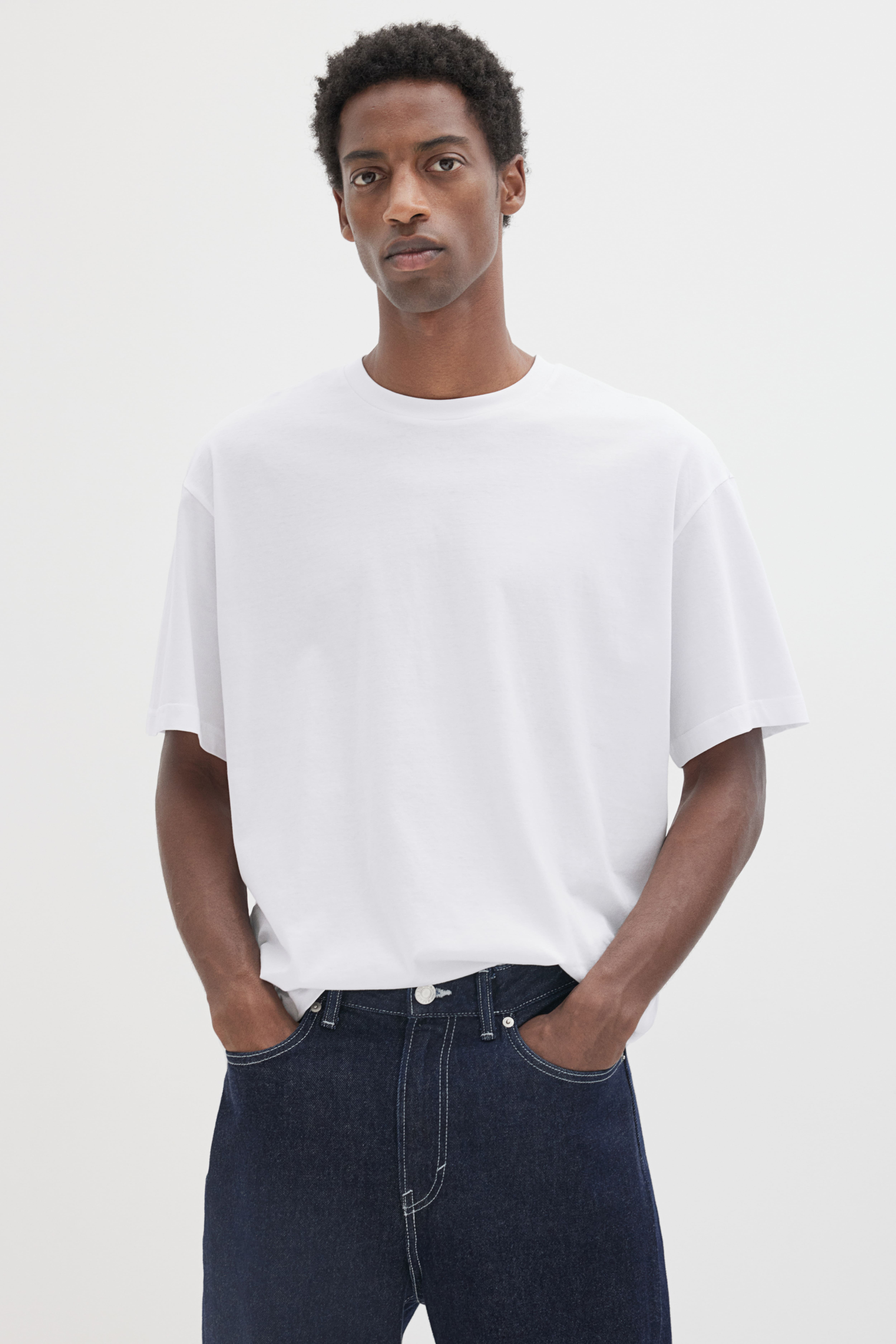 H&m white crew neck sale