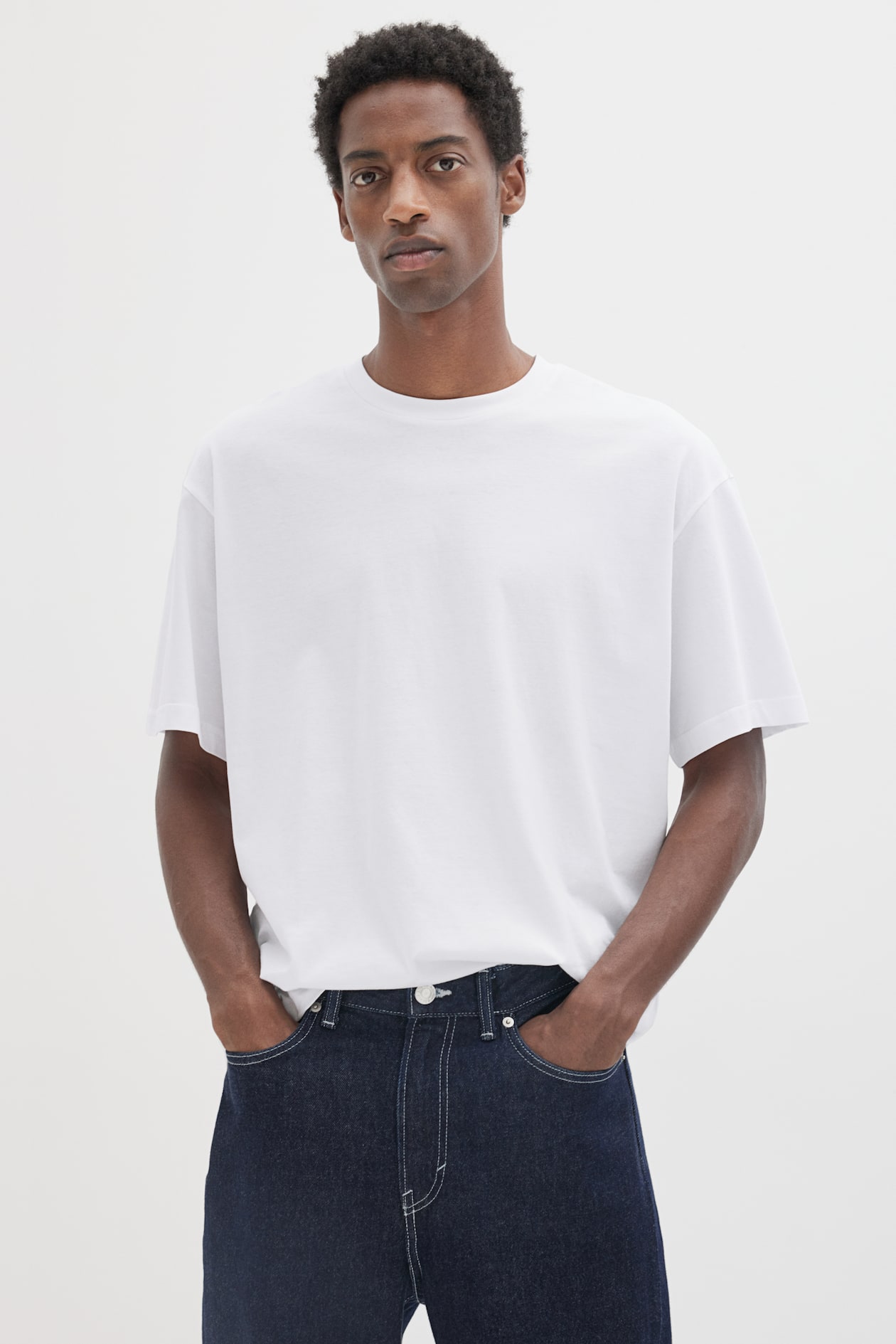 Loose Fit T-shirt White Men H&M IN