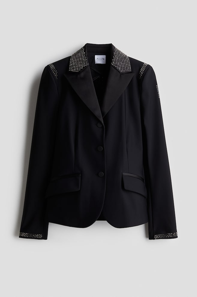 Rhinestone-embellished show jacket - Svart - 1