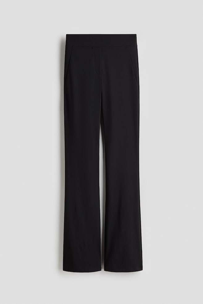 Four-Way Stretch Flared Pants - Black/Beige/Light brown - 1