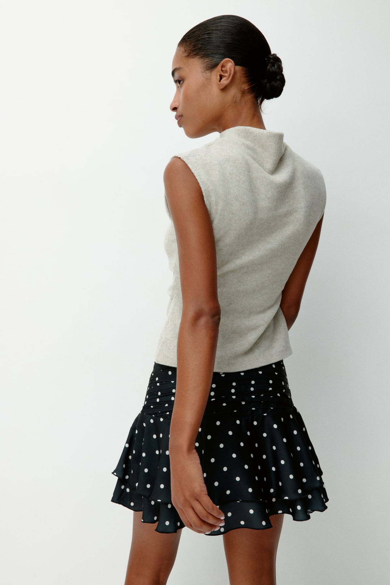 Satin Mini Skirt - image 4