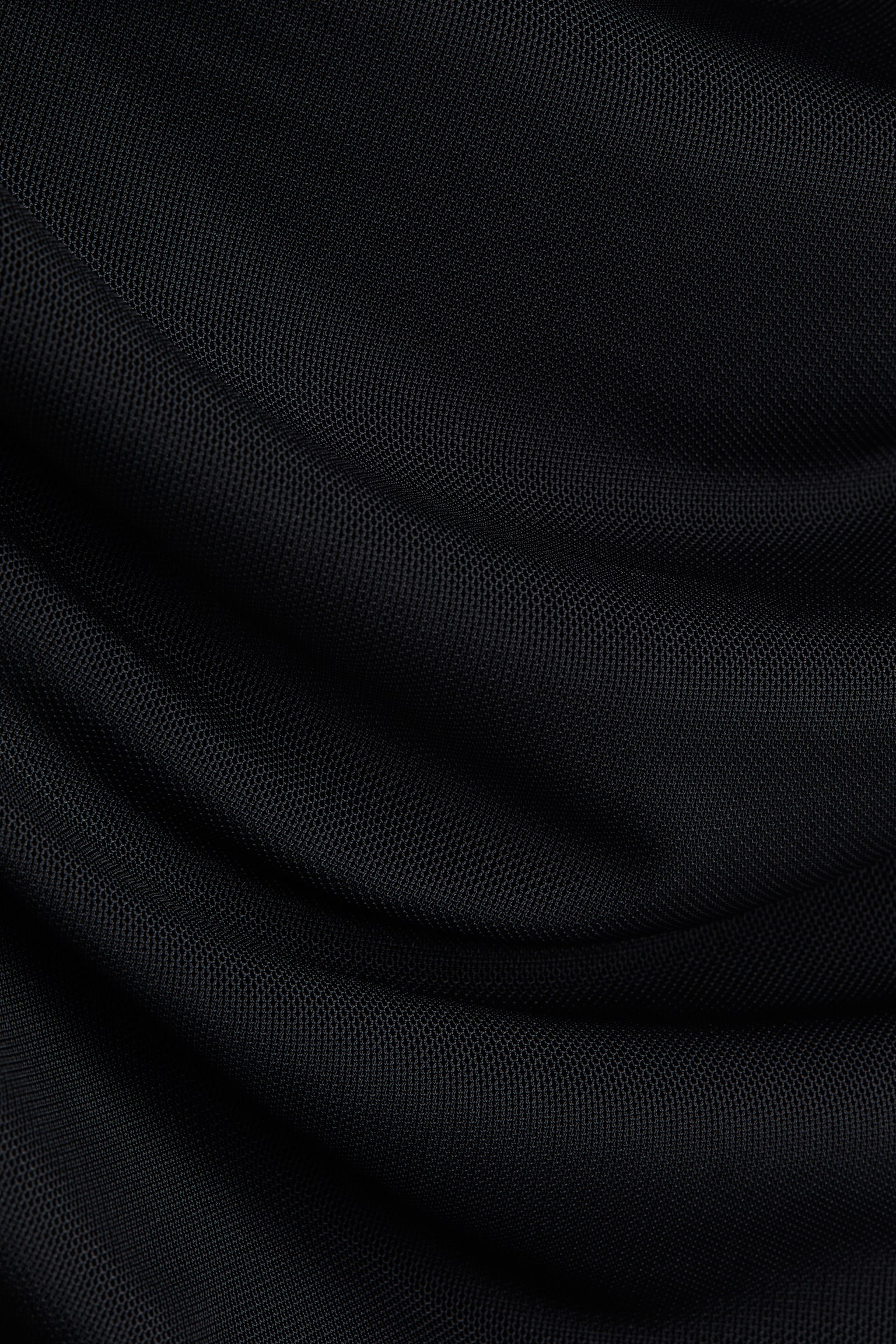 One-shoulder mesh top - Black/Dark plum purple/Dark mole - 3