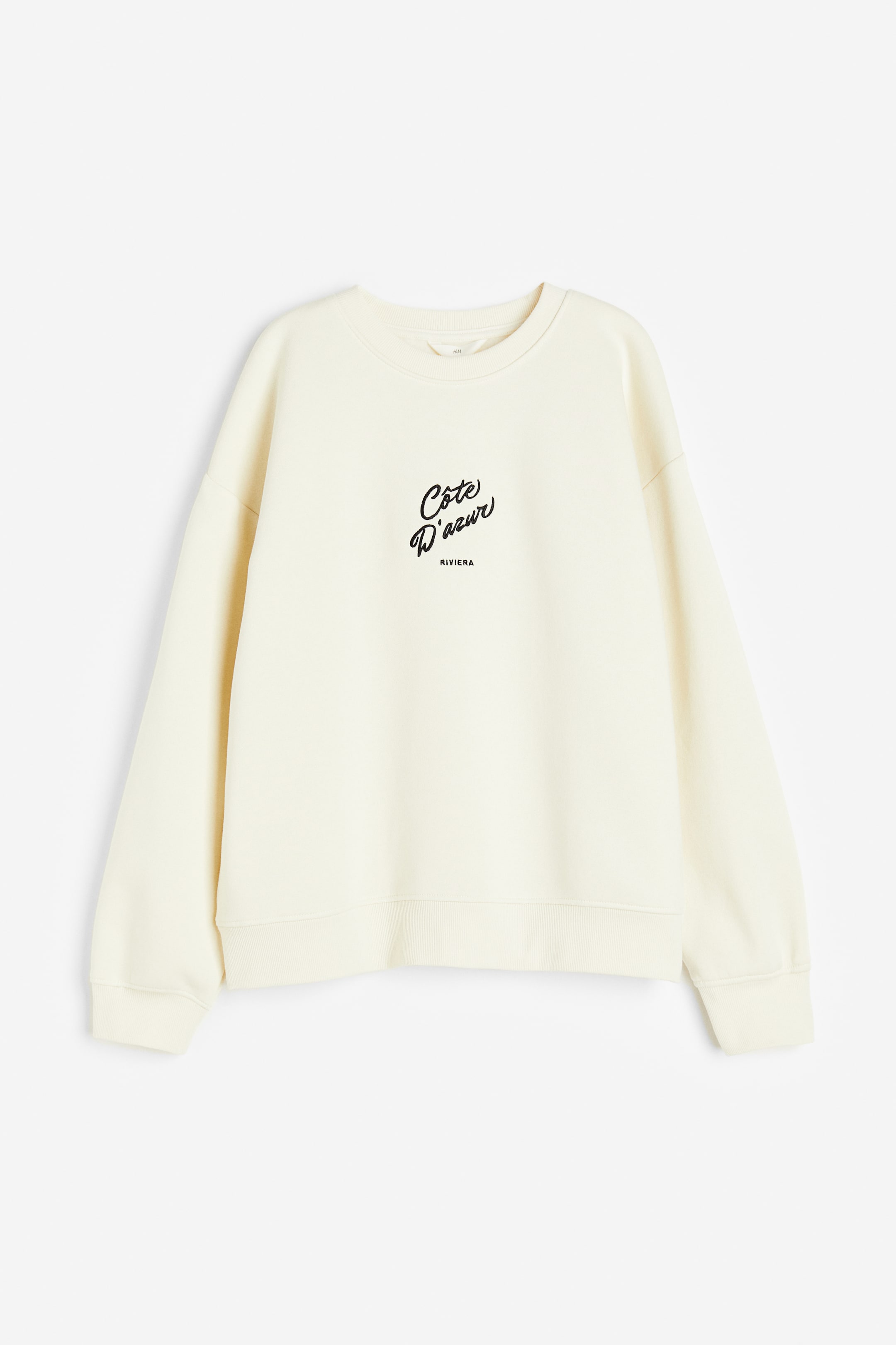 Xem ảnh lớn hơn: Áo nỉ cổ tròn - Màu kem - Ladies | H&M VN 1