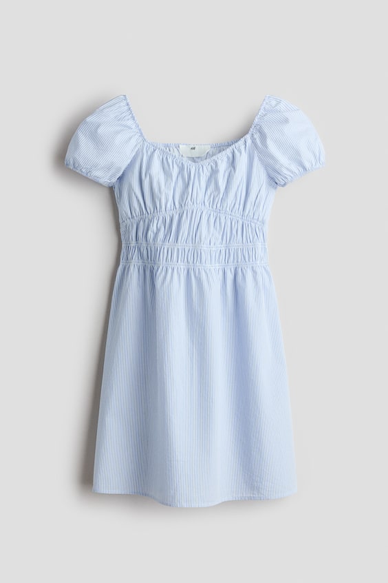 Детские платья H&M Puff-Sleeved Cotton Dress