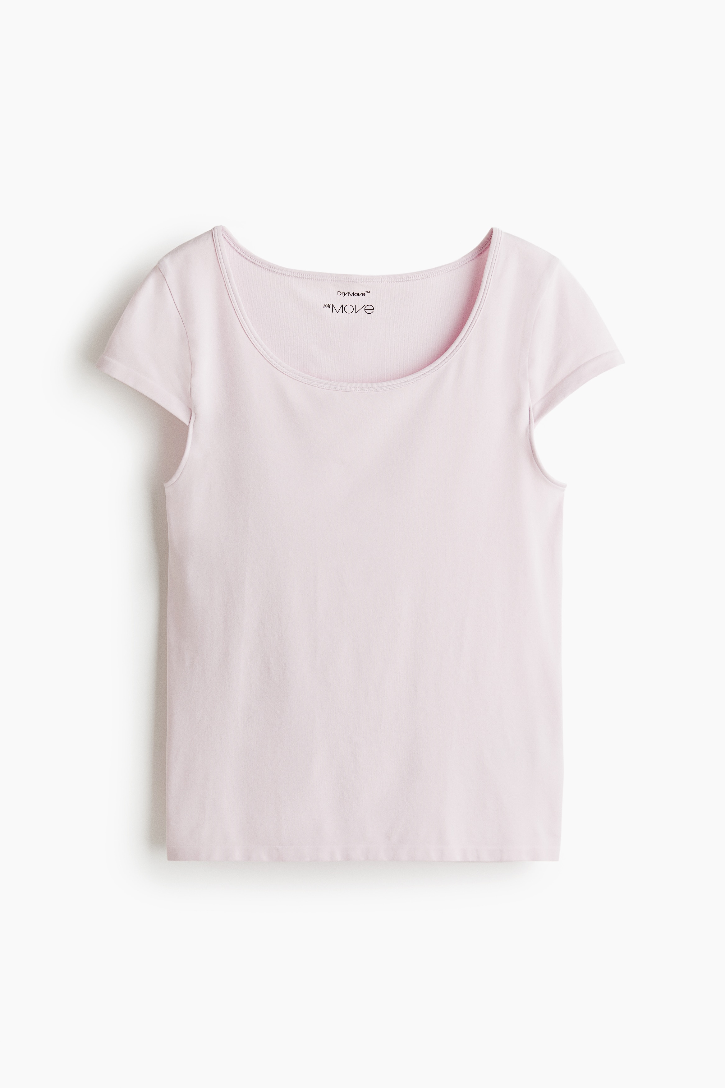 Seamless Sports top with DryMove™ - Pink/Steel blue