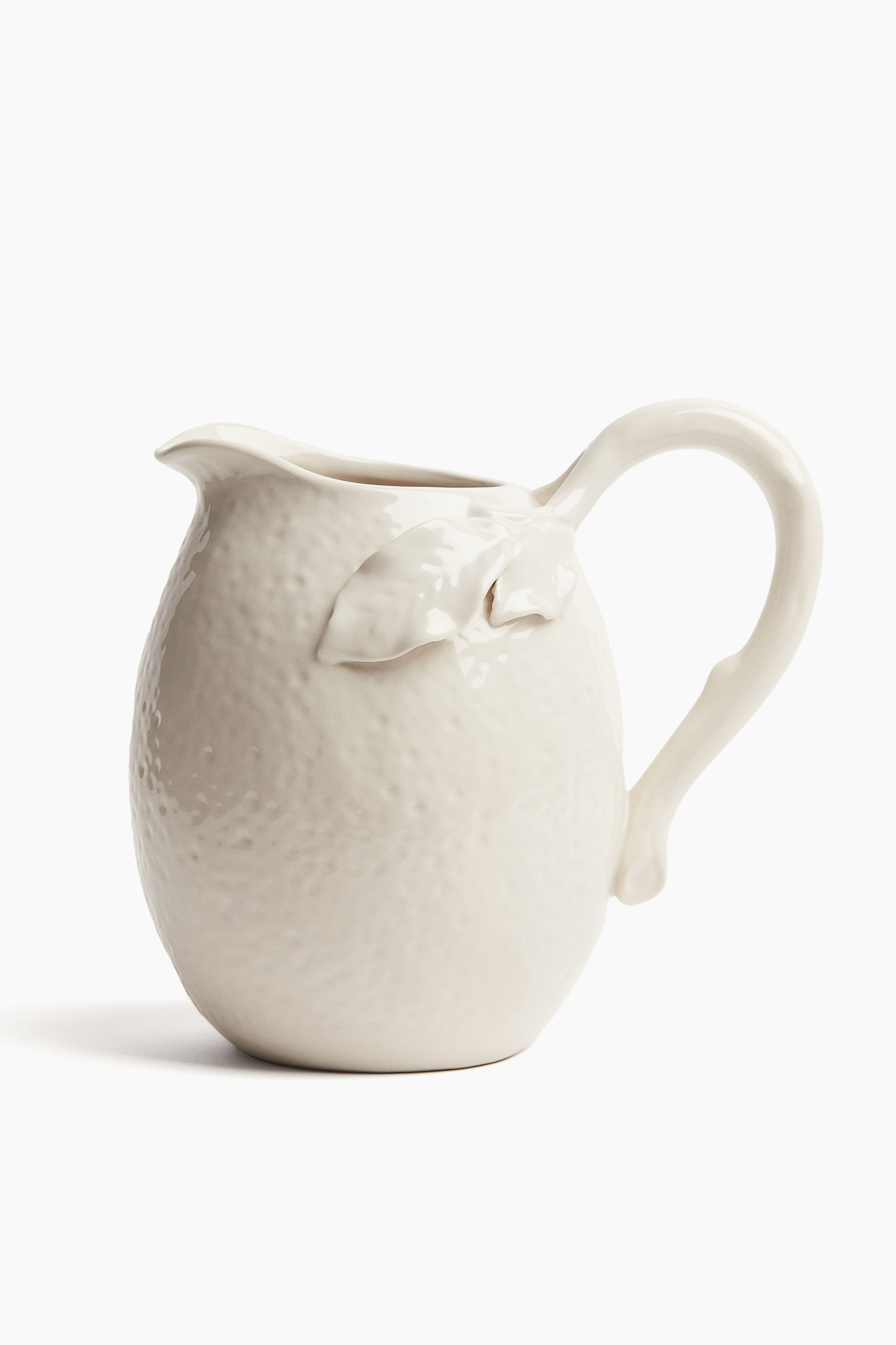 Lemon-shaped Stoneware Pitcher