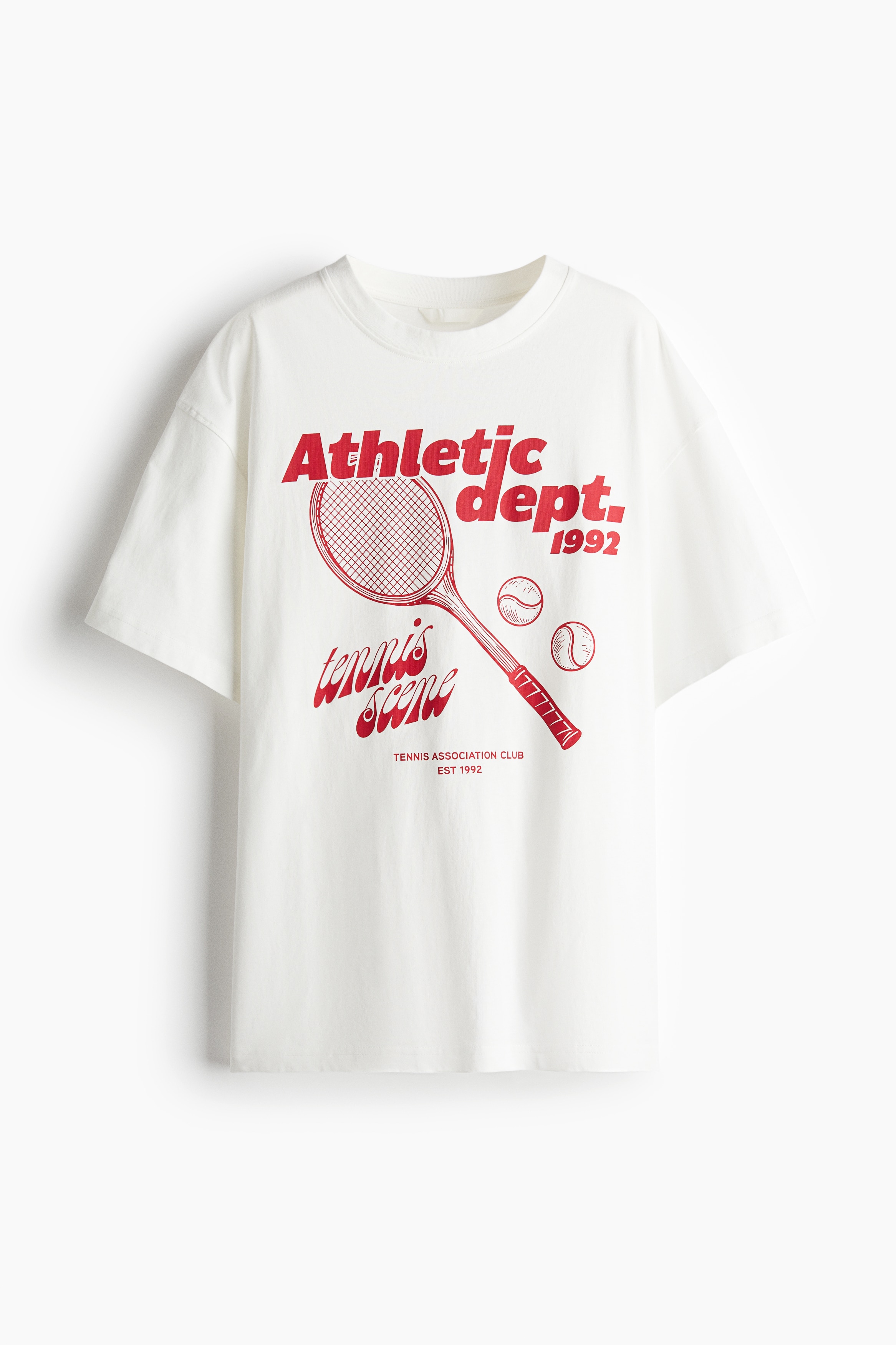 Oversized Tee - White/Tennis/Grey green/Leopard print/Dark grey/Running Club