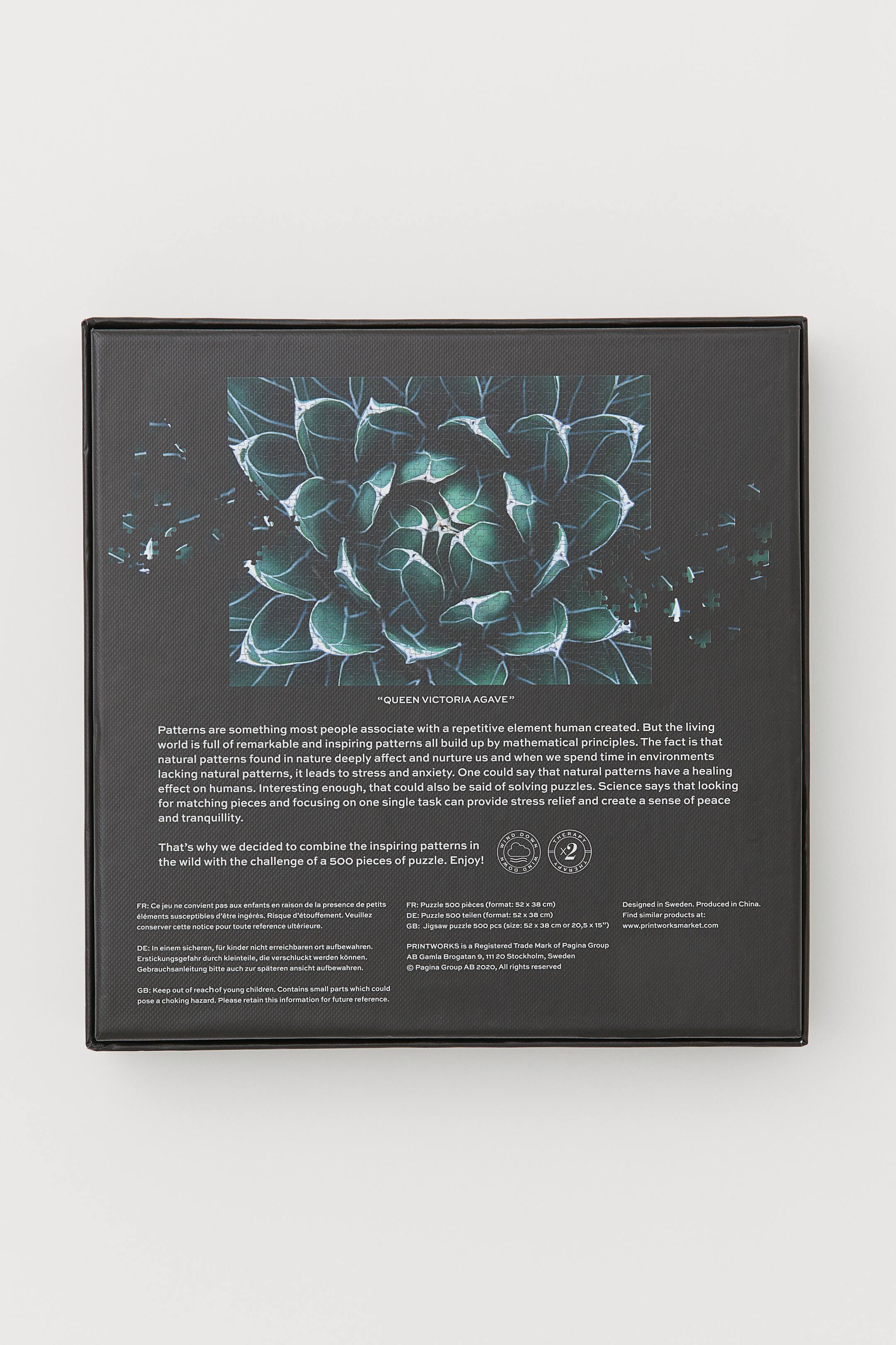 Puslespil 500 brikker - Sort/Plante - Home All | H&M DK