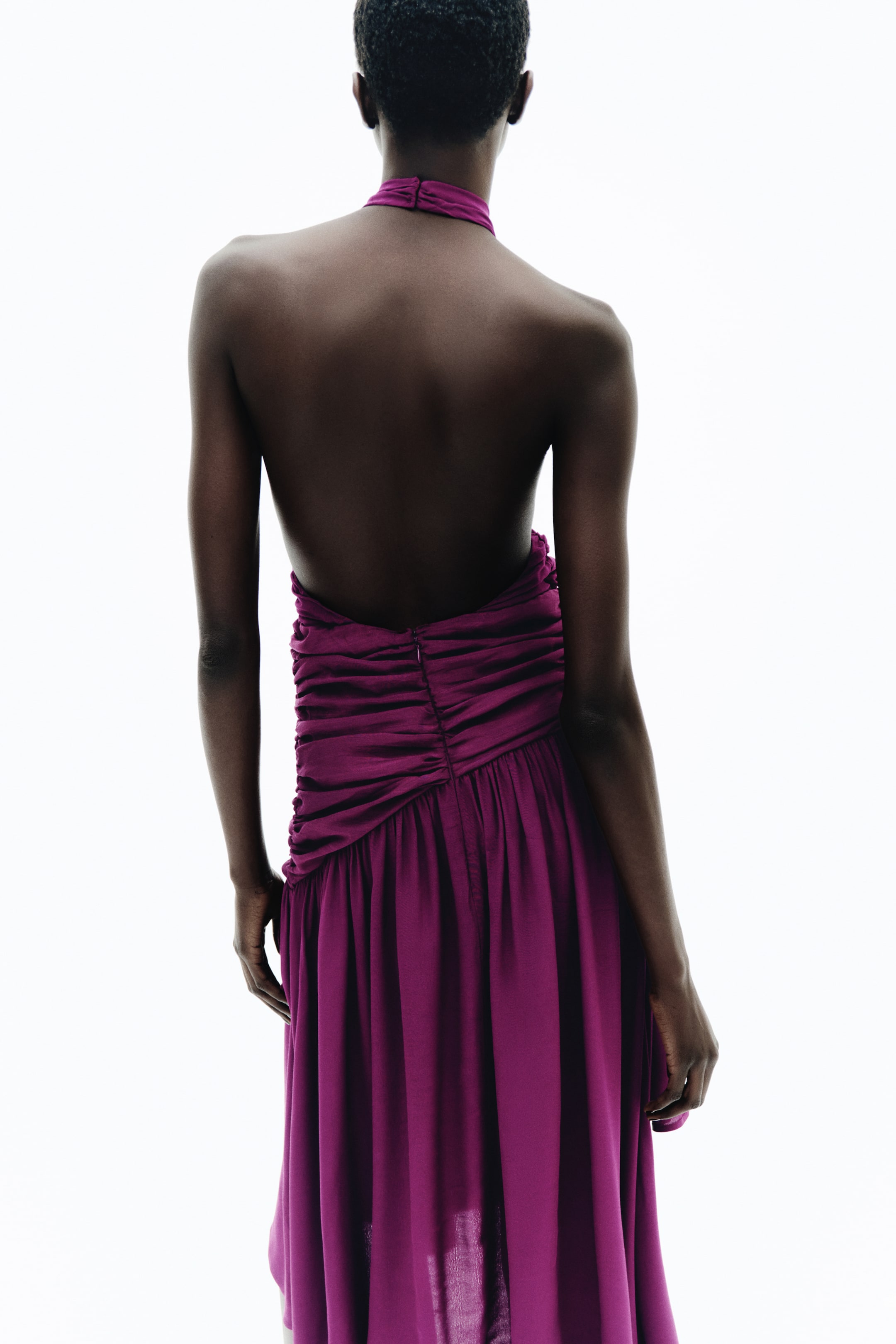 Asymmetric Halterneck Dress