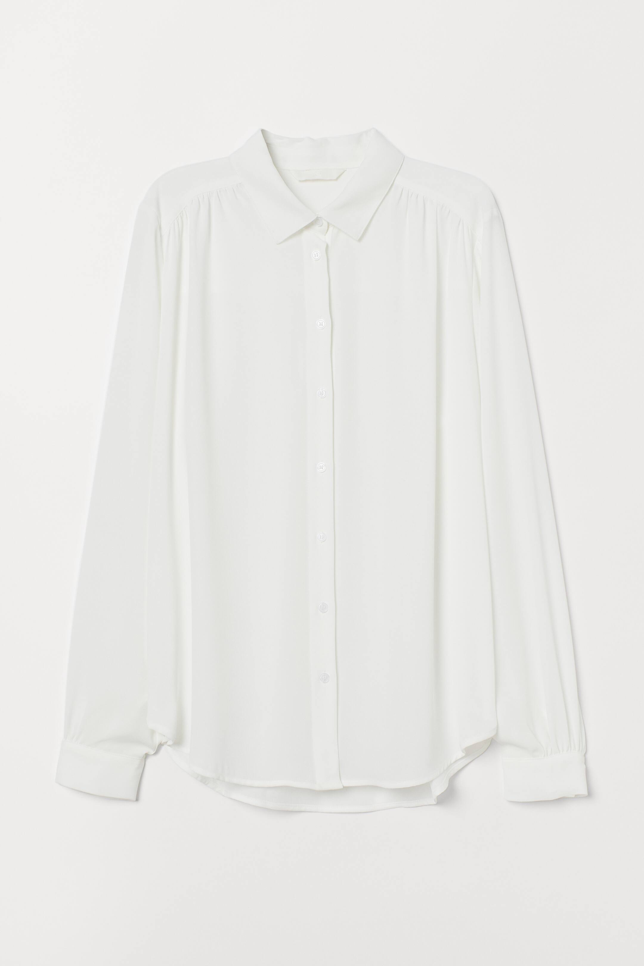 View larger image: Long-sleeved blouse - White - Ladies | H&M 1