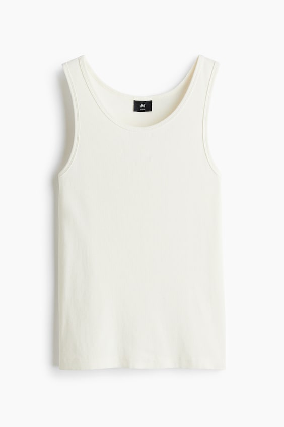 Мужские топы H&M Slim-Fit Ribbed Tank Top