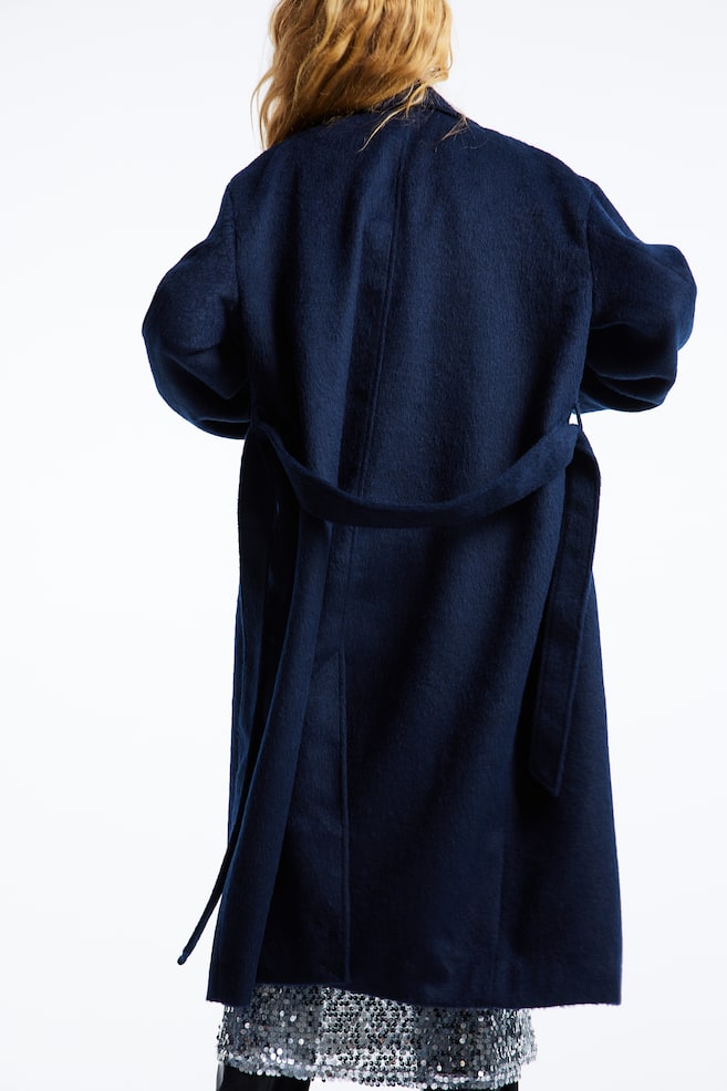 Manteau à fermeture croisée - Bleu foncé/Dark grey/Herringbone-patterned/Noir/Crème - 5