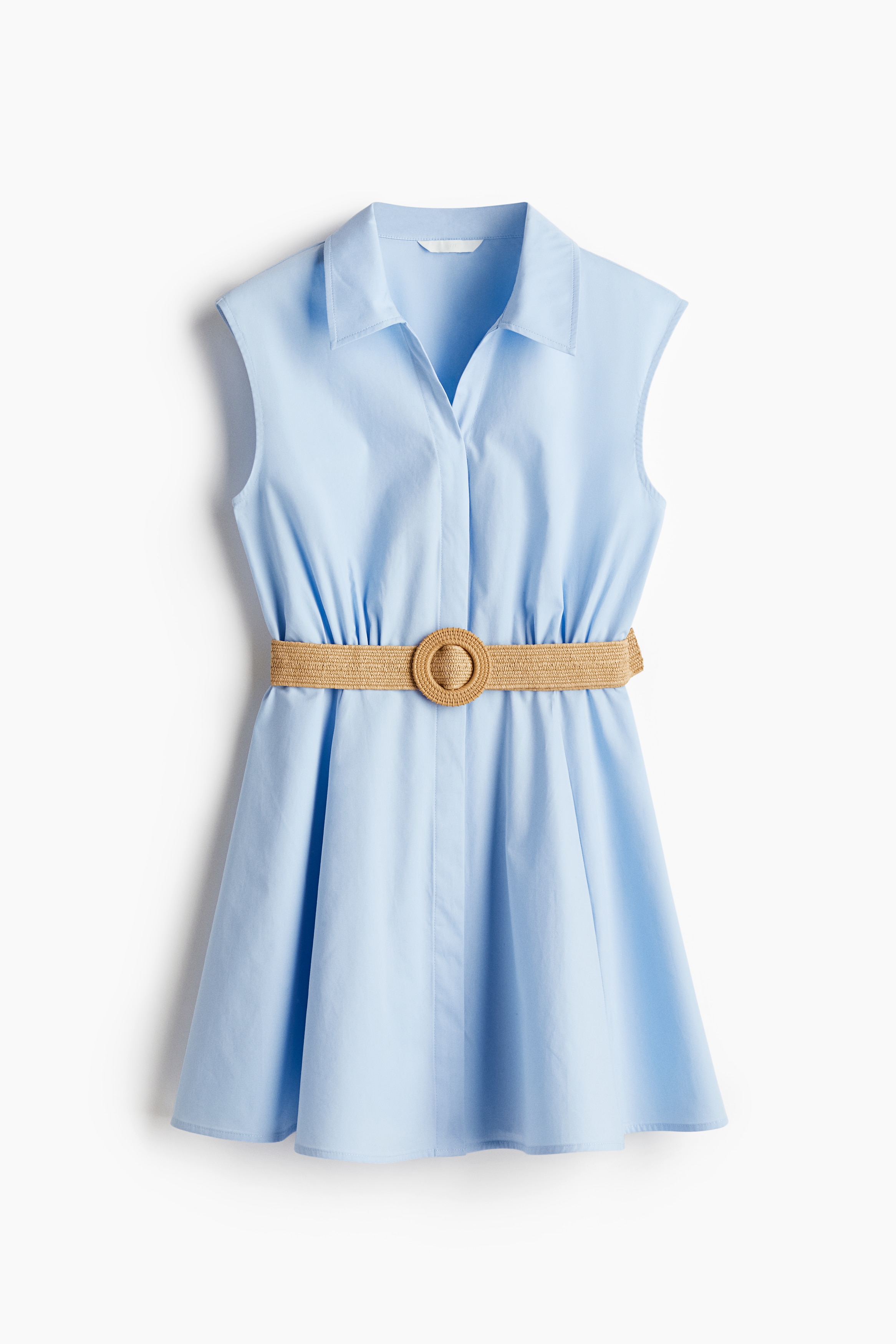 Belted shirt dress