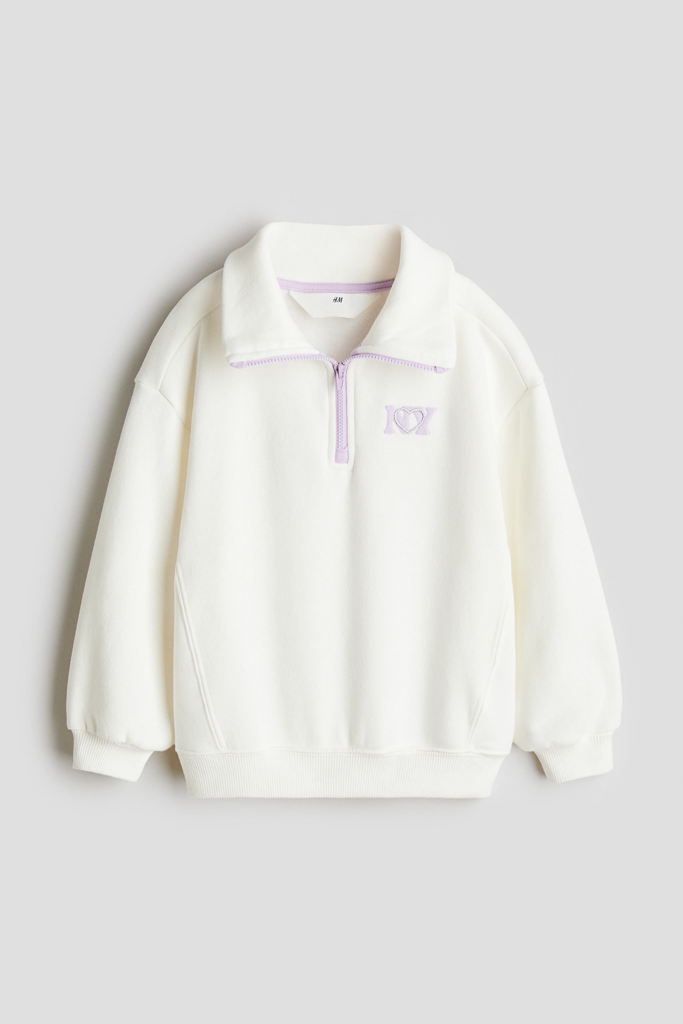 Zip-top sweatshirt - White/NY