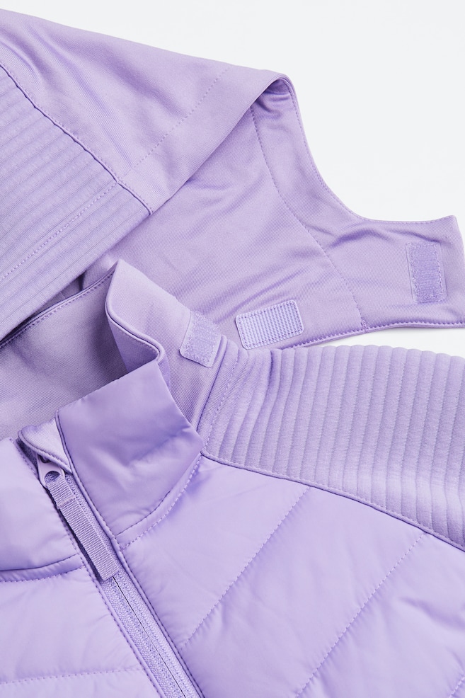 Hooded sports jacket - Light purple/Black - 4