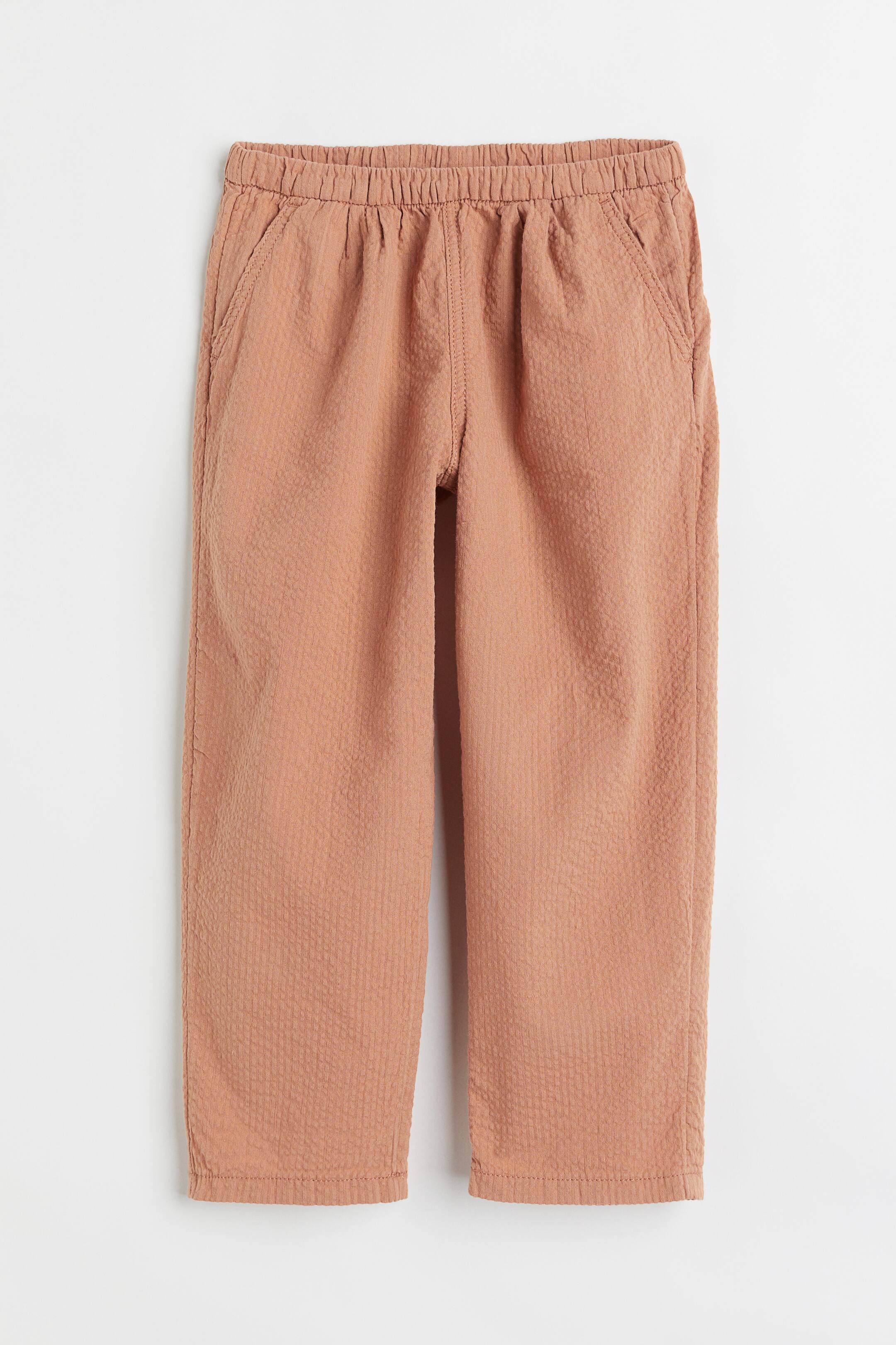 查看大圖: 寬鬆泡泡紗長褲 - 深米粉紅色 - Kids | H&M 1