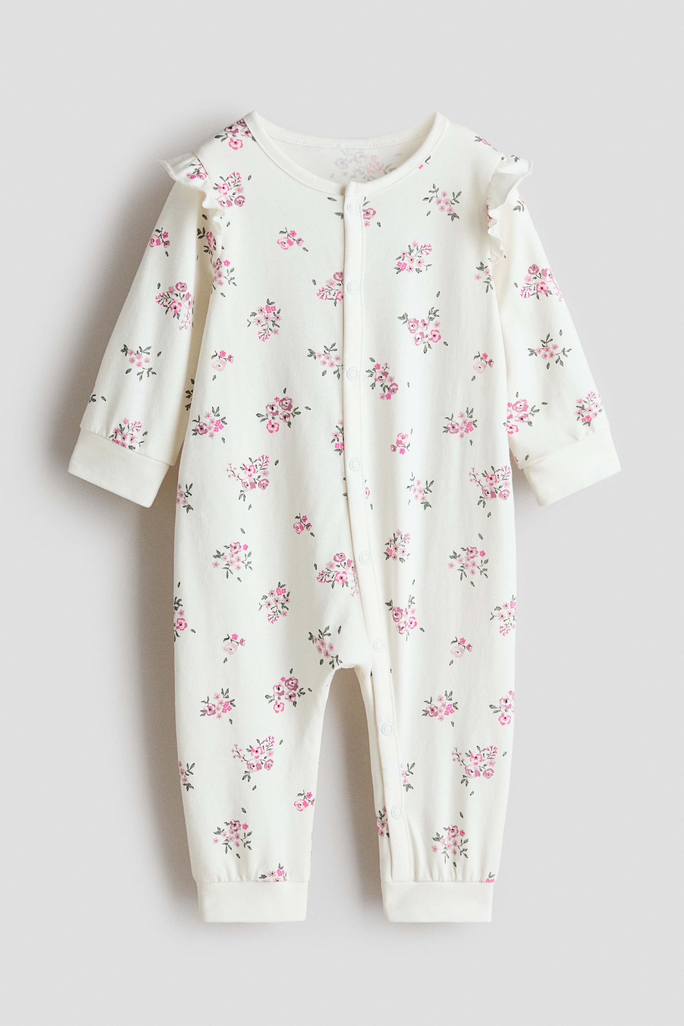 H & M - Gemusterter Schlafanzug - Weiß - Kinder