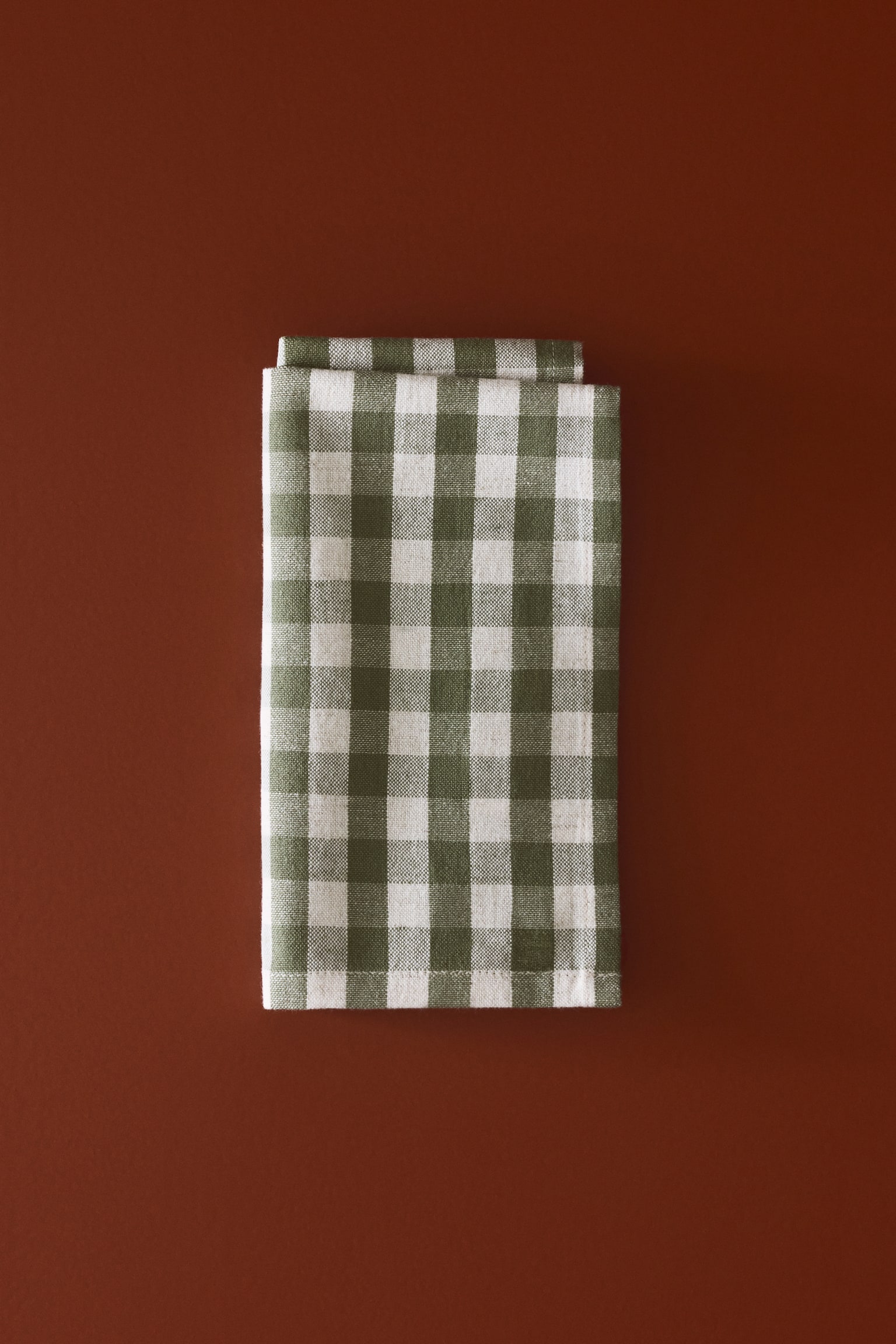 4-pack cotton napkins - Green/Gingham check/Dark grey/Striped/Green/Cream striped/Dark brown/Striped/Light pink/Striped/Beige/Gingham check/Dark brown/Gingham check/Terracotta/Gingham check/Terracotta/Striped/Light pink/Gingham check/Beige/Striped - 2