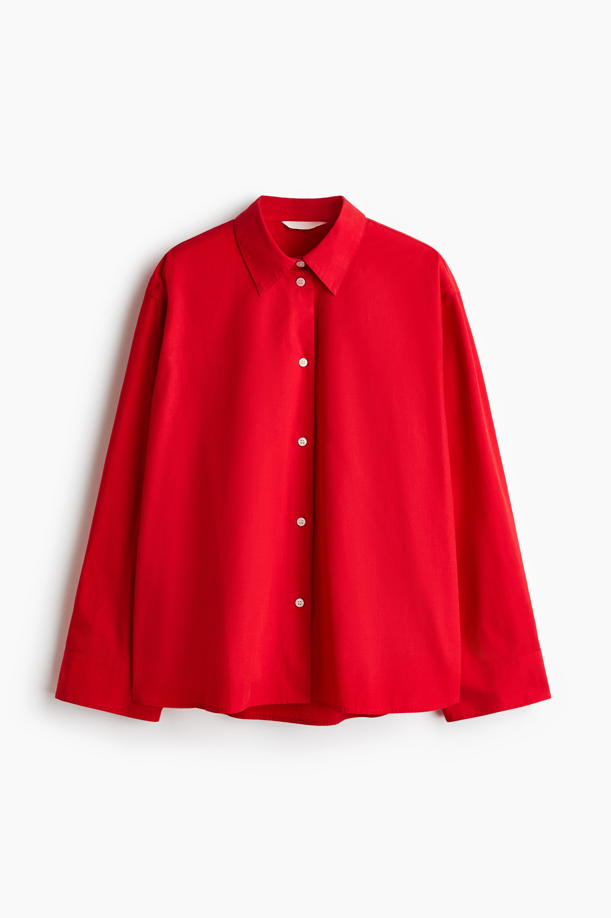 Relaxed-fit cotton shirt - Red