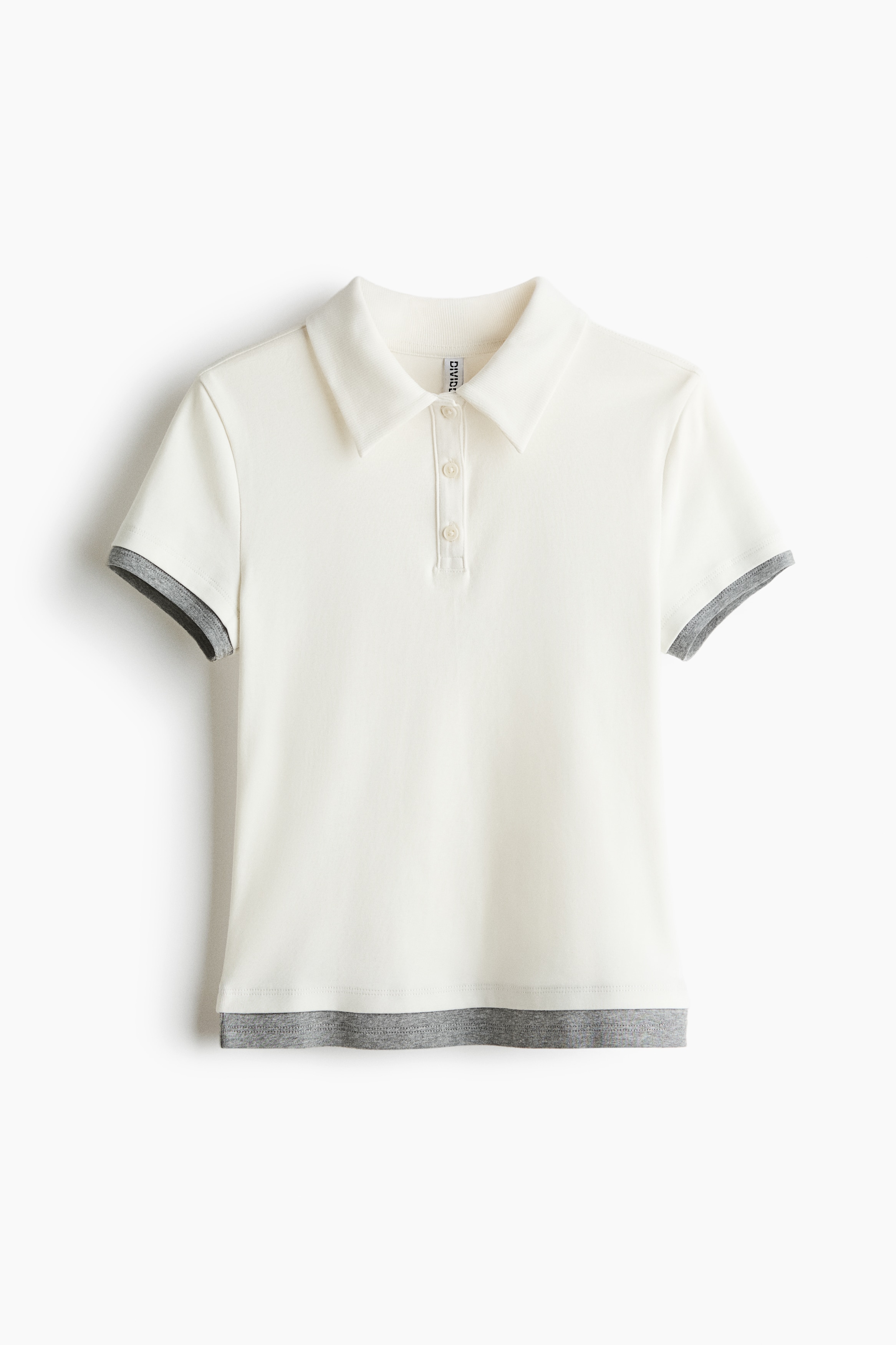 Áo polo cotton - Màu ngà/Màu hồng nhạt/Kẻ