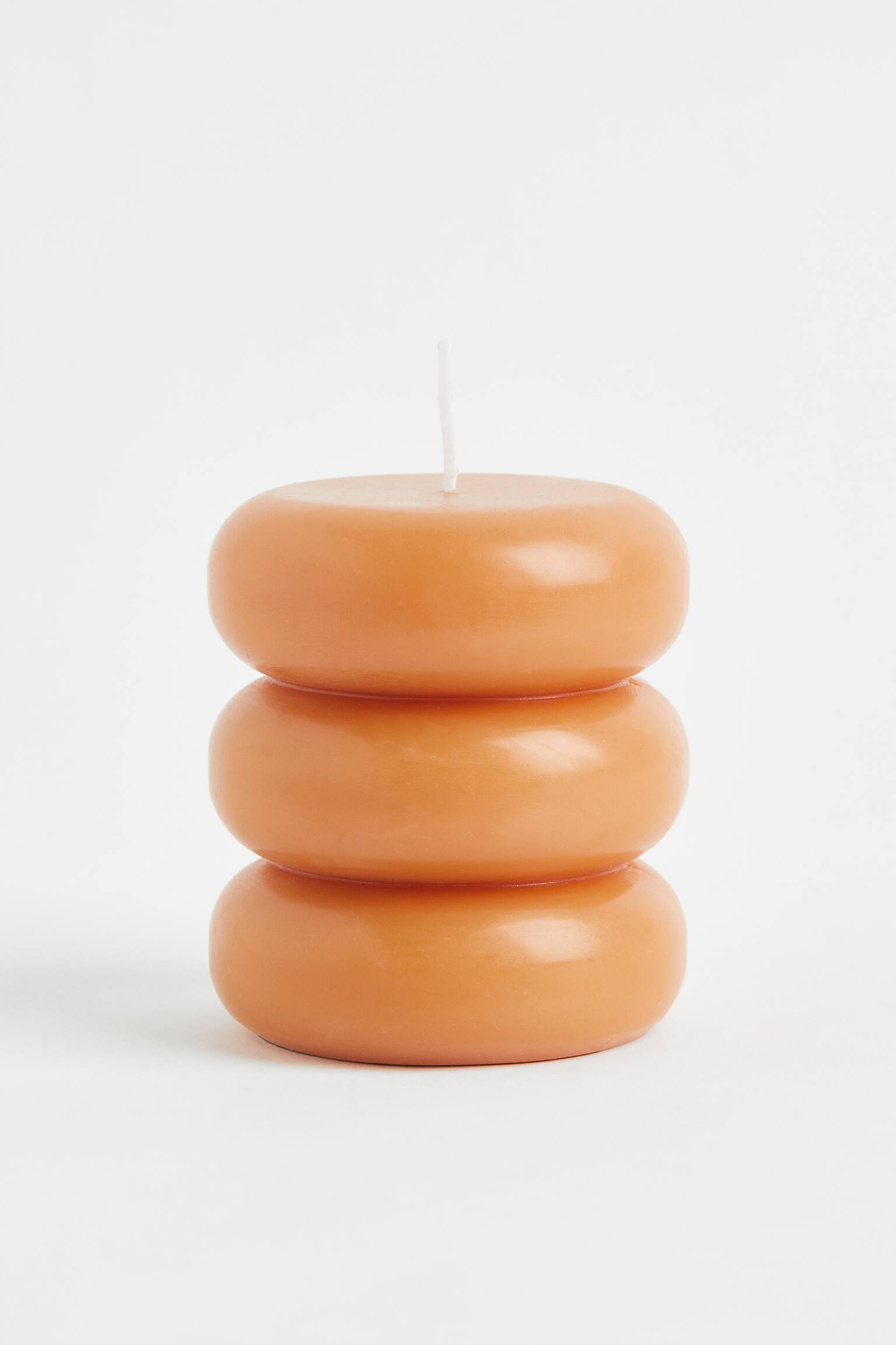 Shaped pillar candle - Yellow-beige