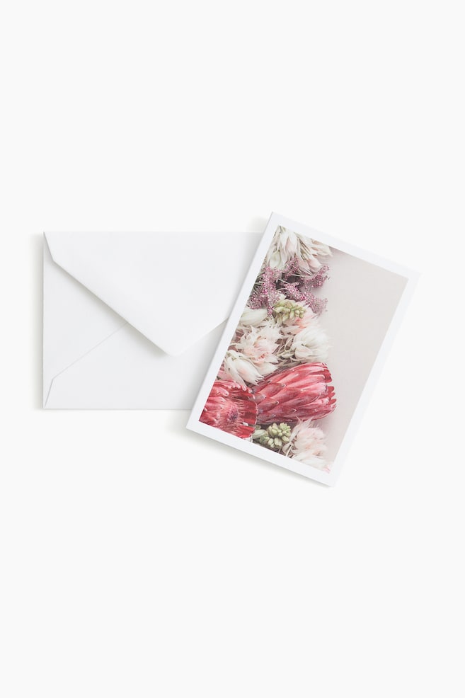 Litet kort med kuvert - Ljusrosa/Flower Confetti/Rosa/The Protea/Svart/Let's Celebrate! - 1