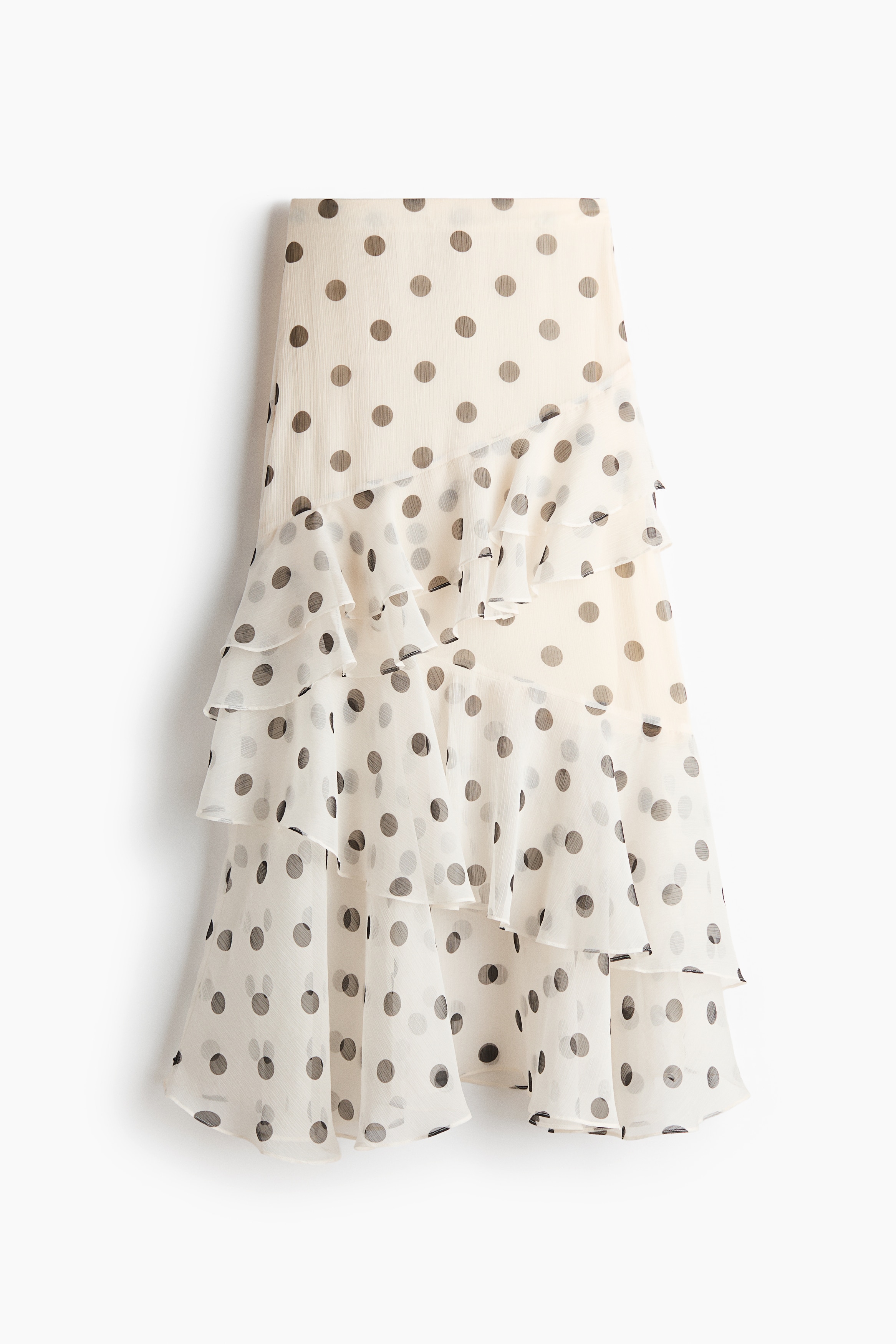 Falda con olanes - Lunares blancos