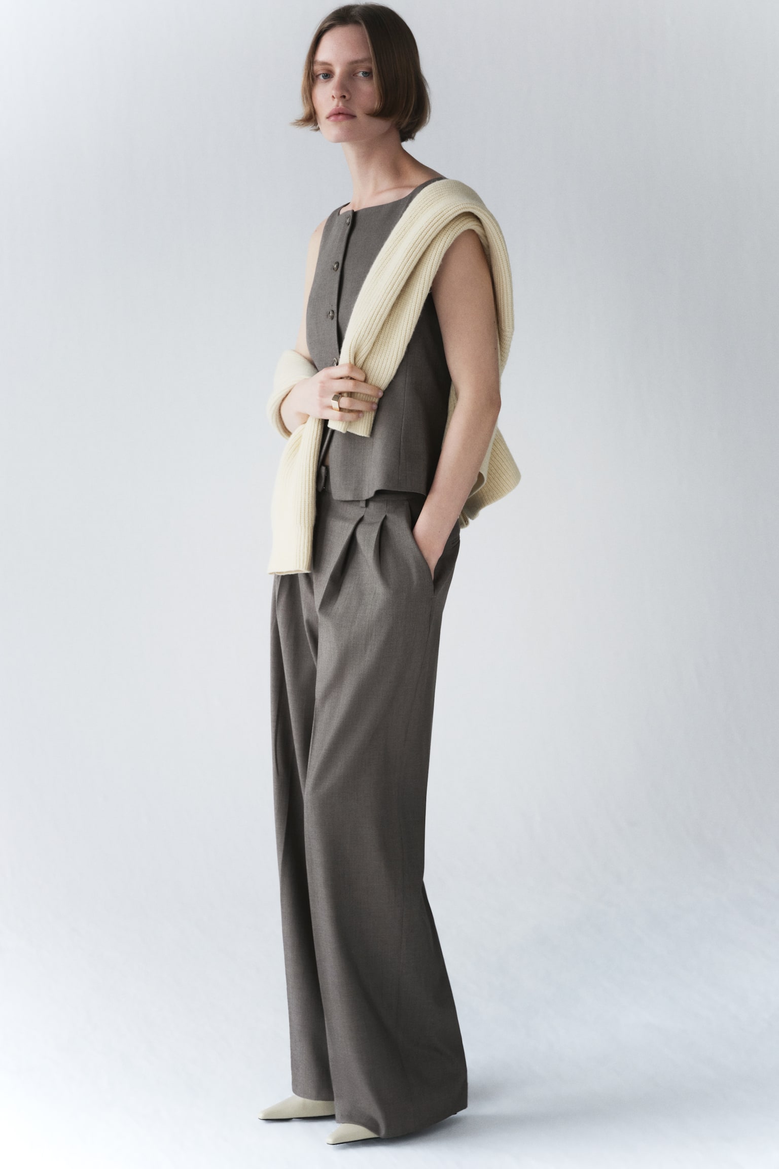 Áo gi-lê kiểu may đo - Màu be hồng đậm - 4